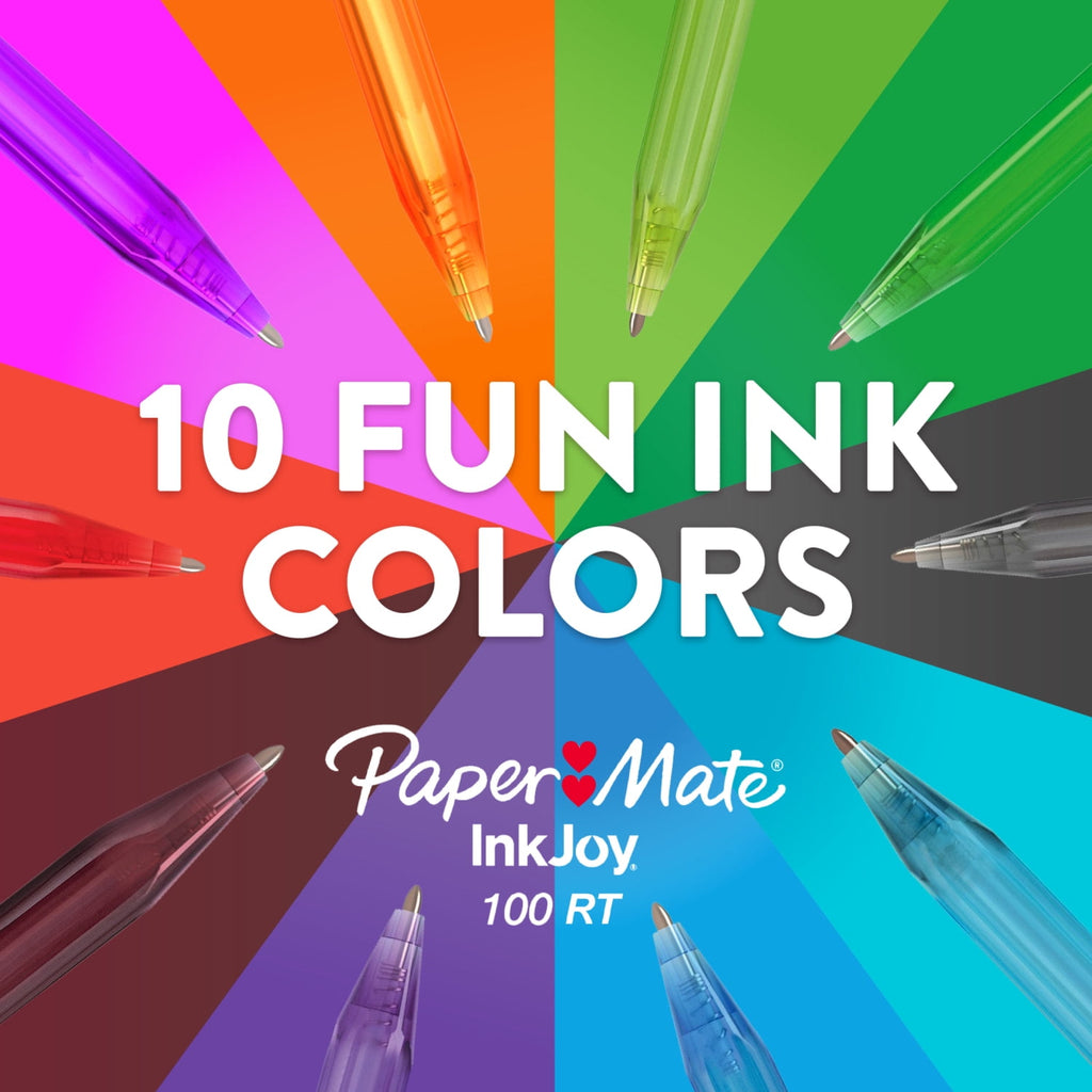 InkJoy 100 Ballpoint Retractable Pens, 1.0 mm, Assorted Colors, 16 Count - Image 4