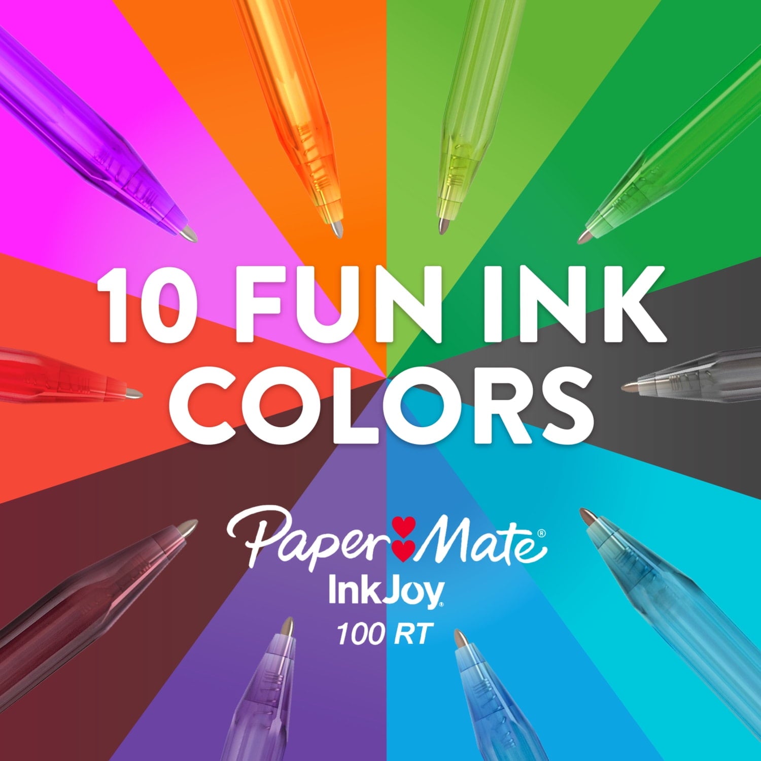 InkJoy 100 Ballpoint Retractable Pens, 1.0 mm, Assorted Colors, 16 Count - Image 4