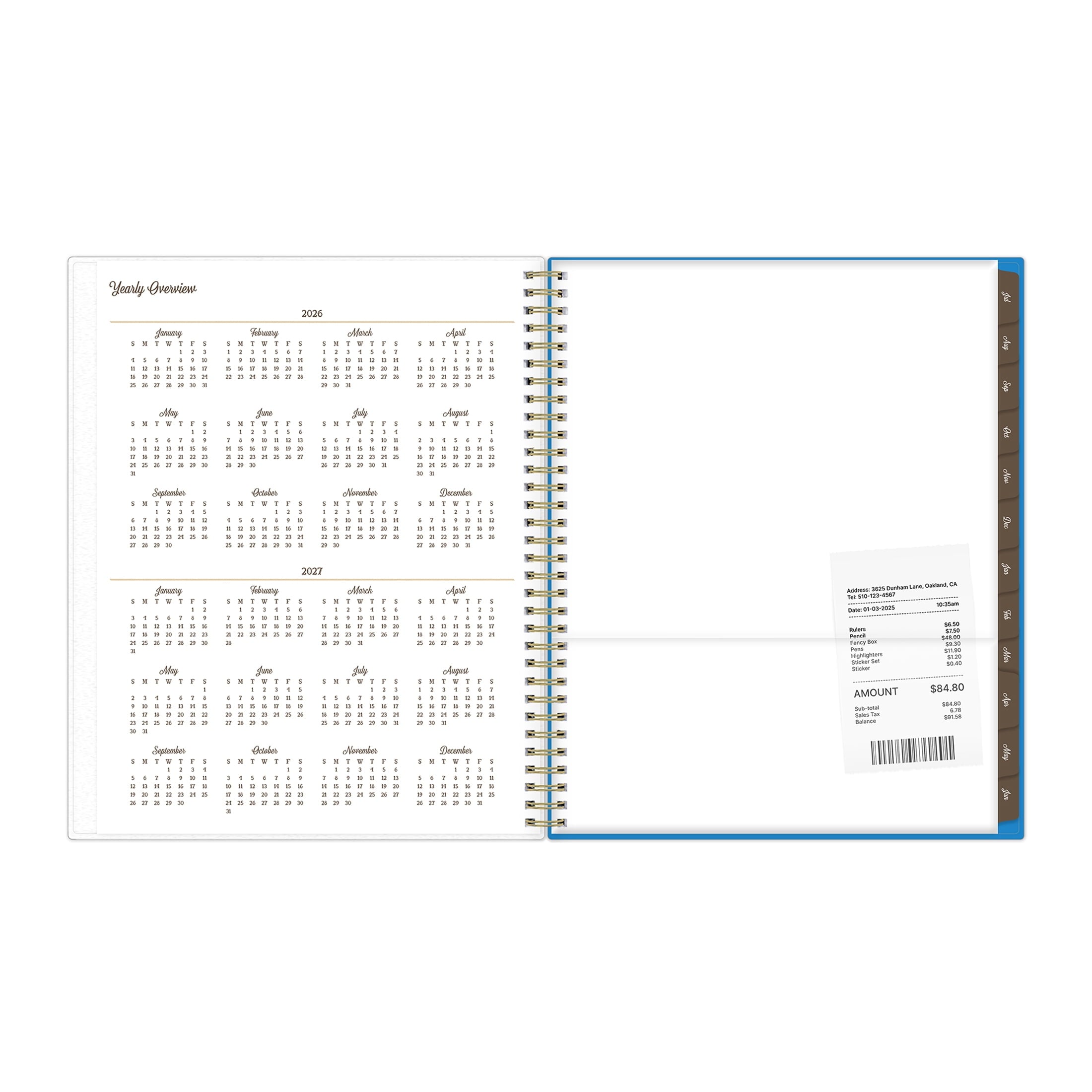 Jessie James Decker for Monthly Weekly Planner, 8.5" x 11", Hanky Blue 15-Month (April 2026 - June 2027) - Image 6