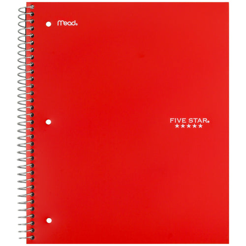 (2 pack) 1 Subject Wide Ruled Notebook Plus Study App, 8" x 10.5", Fire Red, Poly, Spiral, 100 Sheets - Image 3