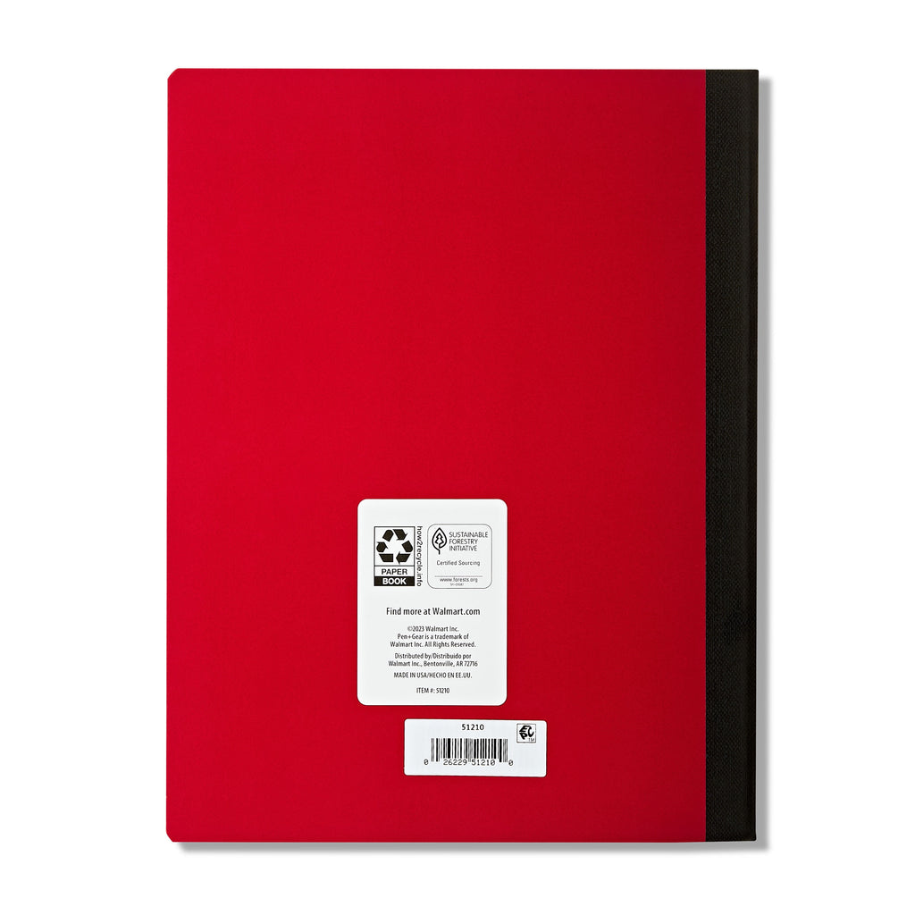 Wide Ruled Composition Notebooks, 9.75 Inch x 7.5 Inch, Red, 80 Sheets - Image 5