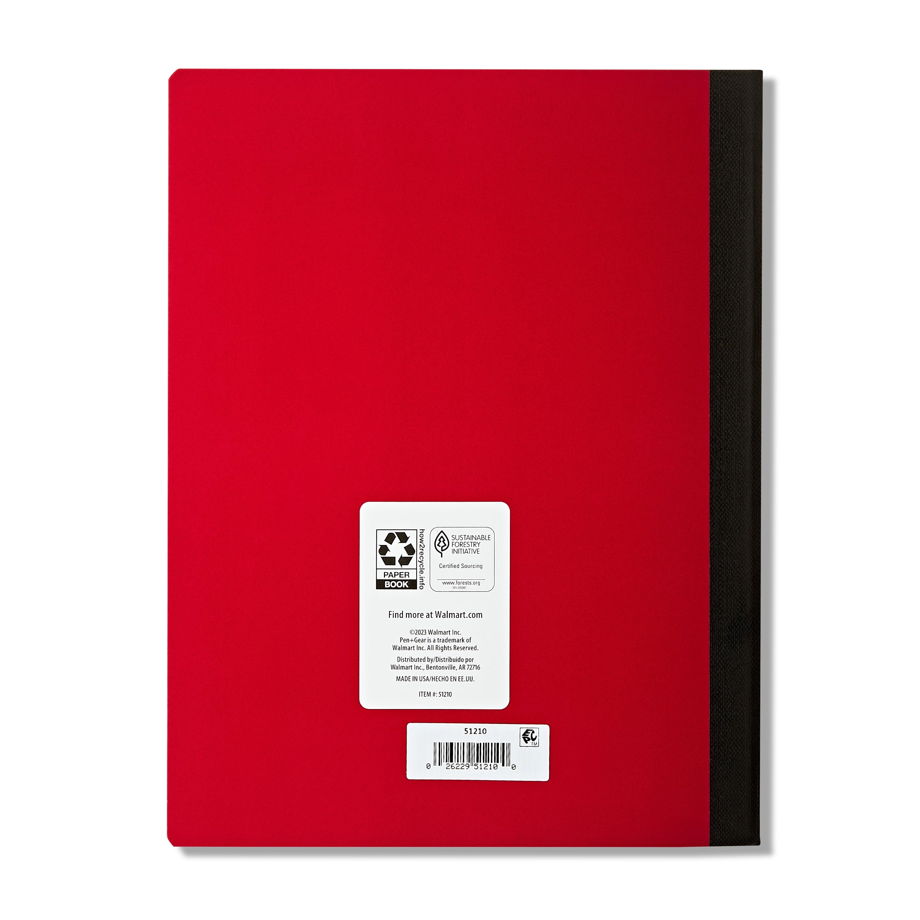 Wide Ruled Composition Notebooks, 9.75 Inch x 7.5 Inch, Red, 80 Sheets - Image 5