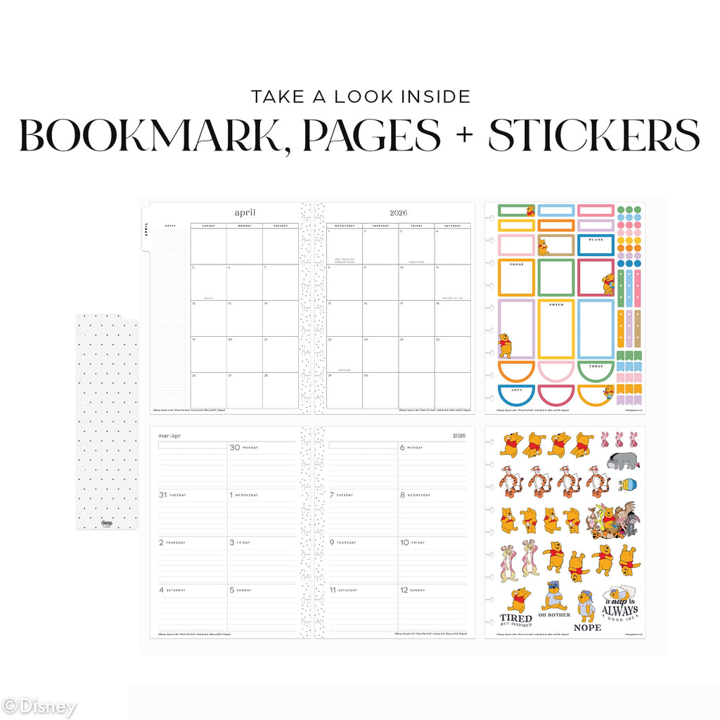 Disney Pooh & Company Monthly Weekly Classic 15 Month Disc Bound Dated Planner (7 x 9.25) April 2026 to June 2027, re... - Image 4