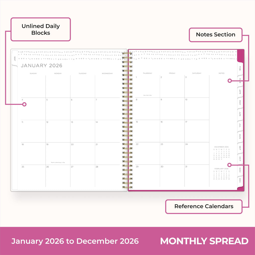Blue Sky Kelly Ventura 2026 Weekly and Monthly Planner Calendar, January 2026 - December 2026, 8.5" x 11", Flexible Cover, Laminated Tabs, D - Image 4