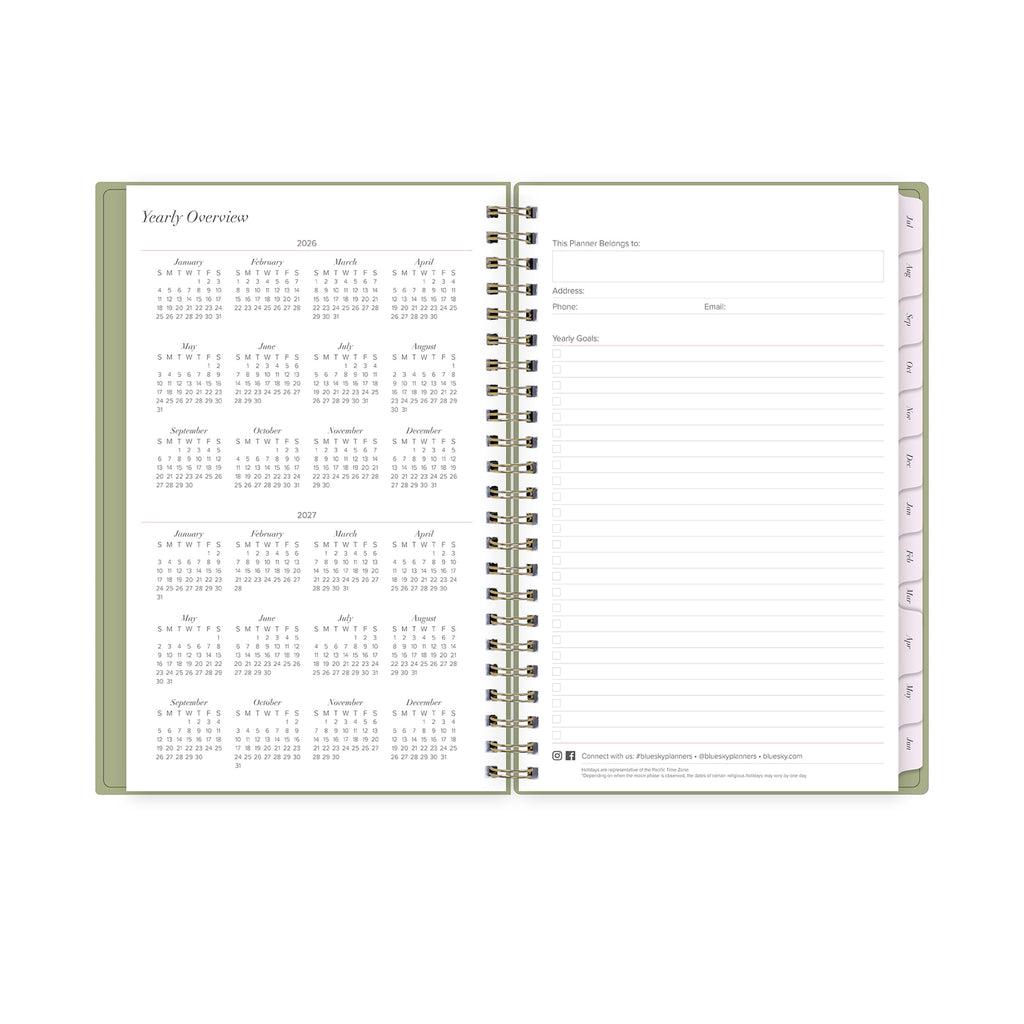 Monthly Weekly Planner, 5" x 8", Simple Sage 15-Month (April 2026 - June 2027) - Image 6