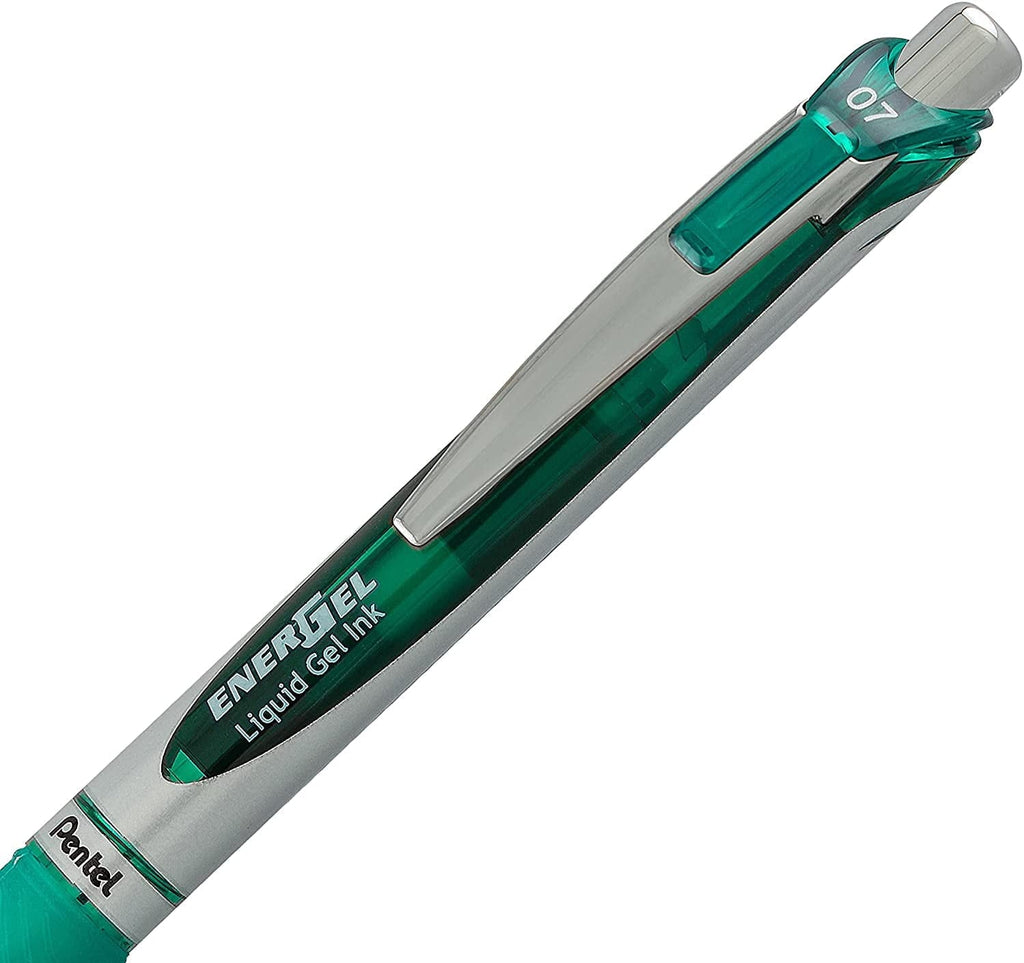Pentel EnerGel Deluxe RTX Liquid Gel Ink Pen Set Kit, Pack of 3 with 4 Refills (Green - 0.7mm) - Image 2