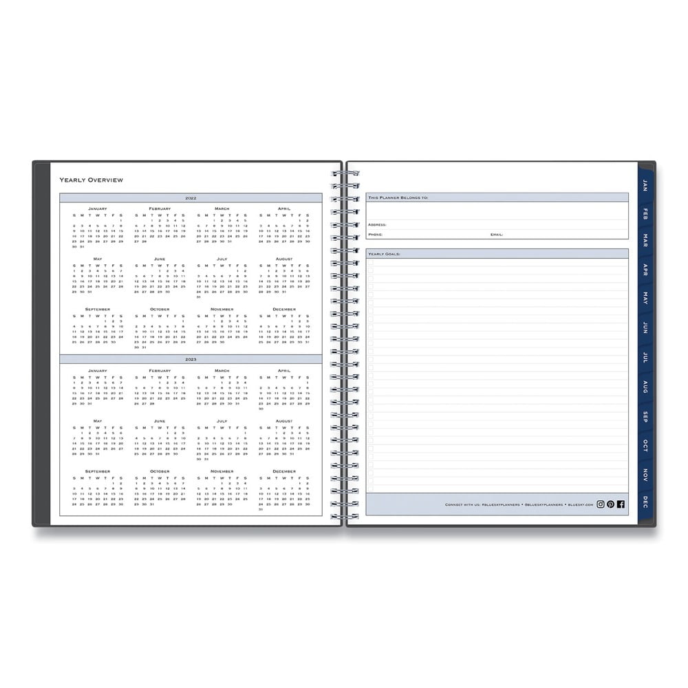 2026 Monthly Planner, 8" x 10", Passages/Charcoal Metallic, January To December, 100011 - Image 4