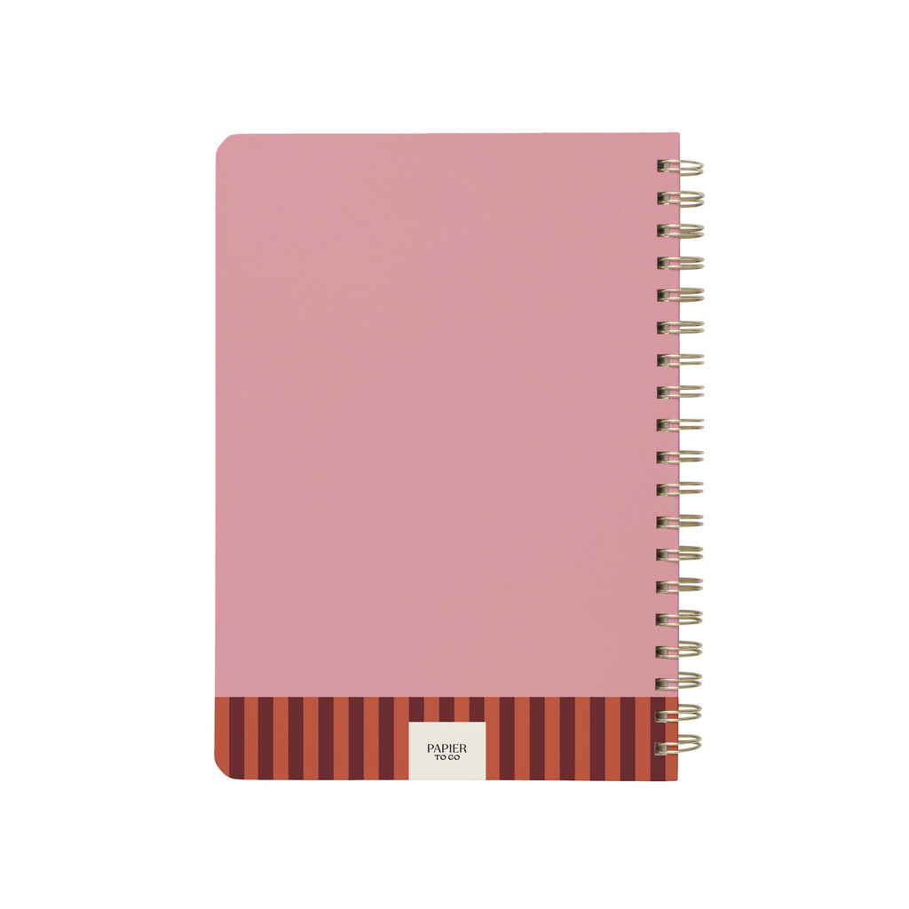 Lined Notebook, Spiral B5, Essential Notes, Pink - Image 2