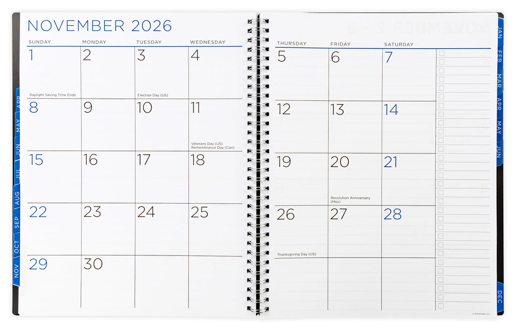 M/W Planner, Large (9" x 11"), Black, 15-Month: Apr 2026 - Jun 2027 - Image 5