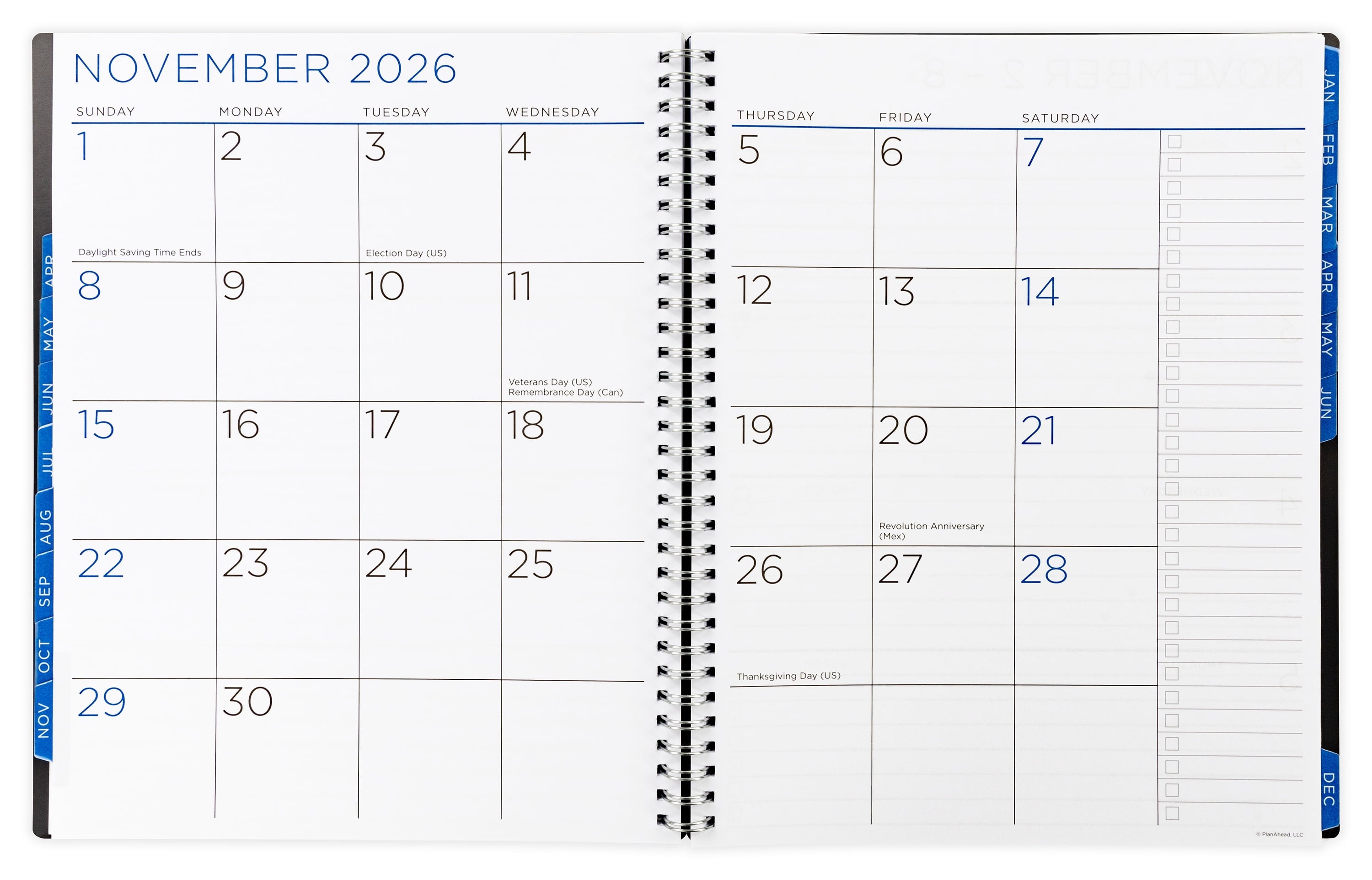 M/W Planner, Large (9" x 11"), Black, 15-Month: Apr 2026 - Jun 2027 - Image 5