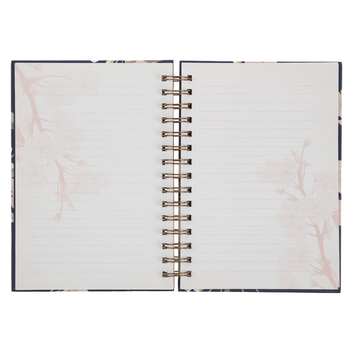 Inspirational Spiral Journal Notebook for Women It is Well Navy Blue Floral Wire Bound w/192 Ruled Pages, Large Hardc... - Image 4