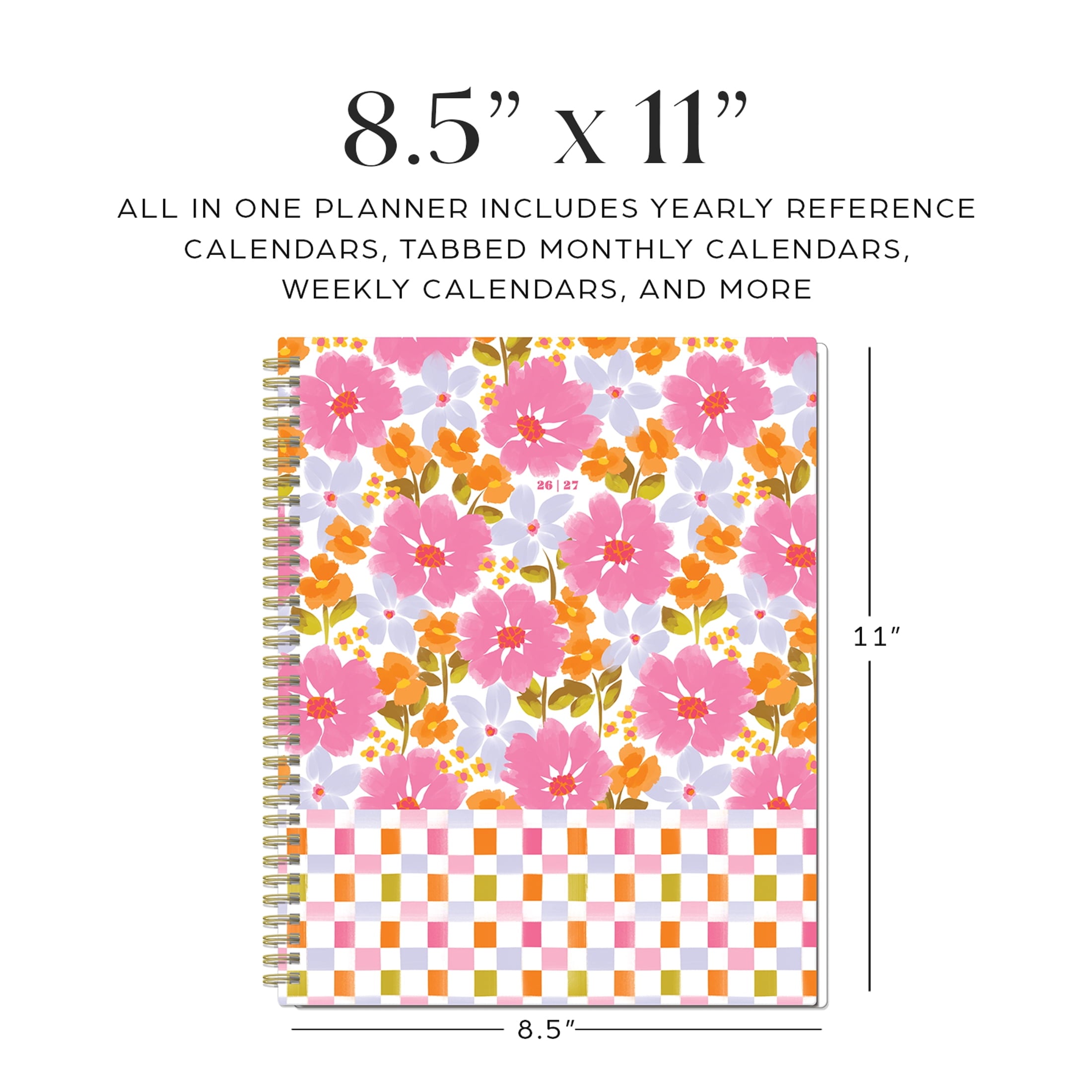 Organized (8.5" x 11") Sunshine Blooms 15-Month April 2026-June 2027, metal twin loop - Image 2