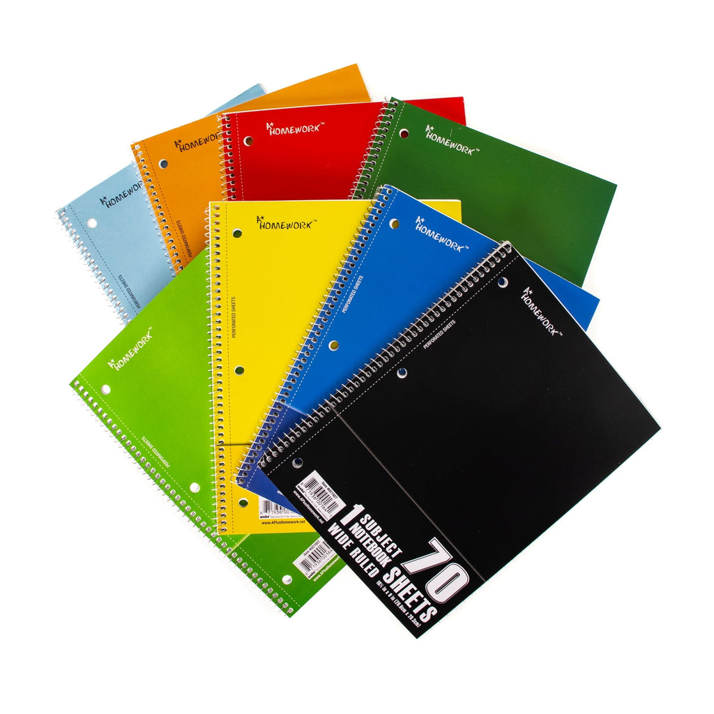 Spiral Notebooks - 70 Sheets, Wide Ruled - Image 2