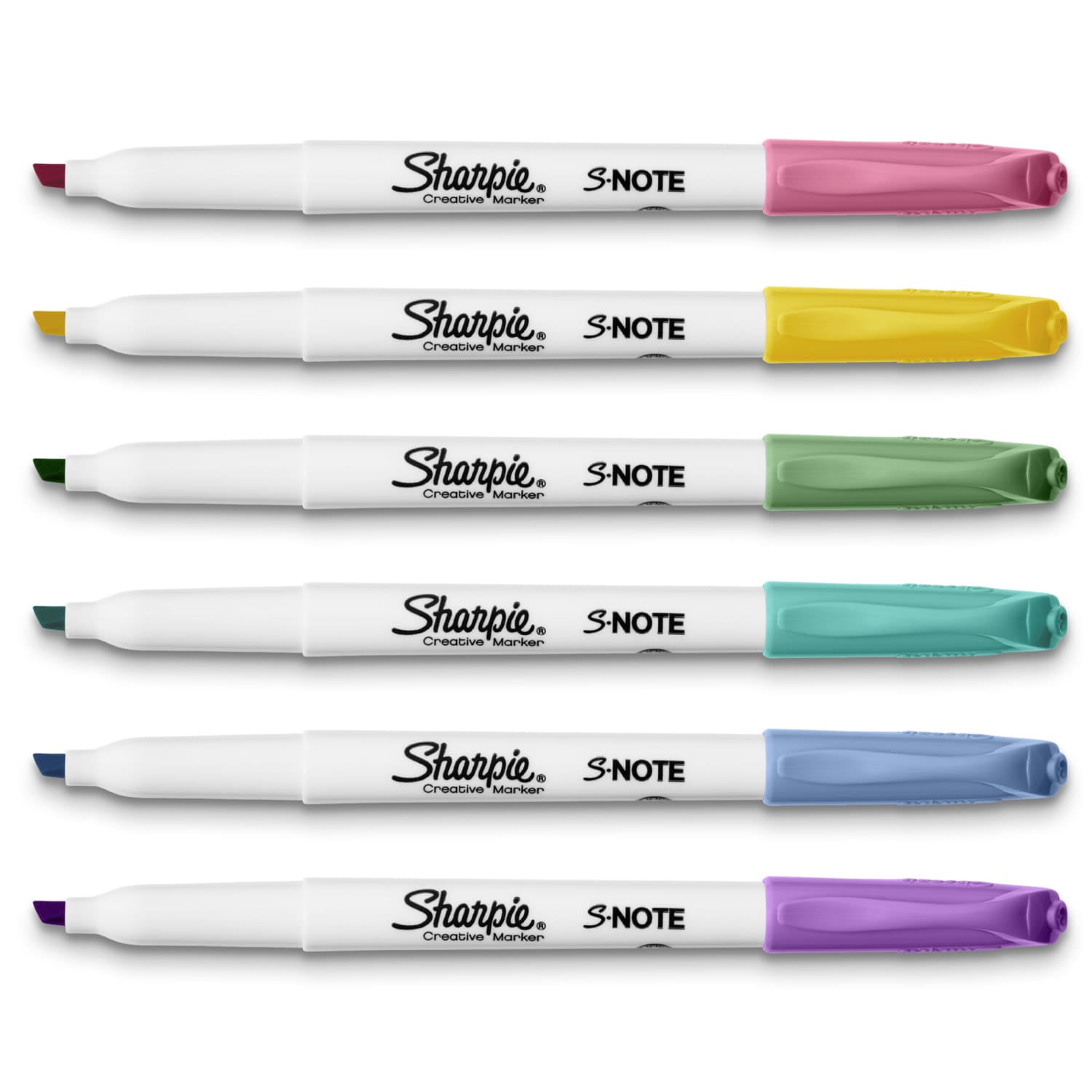 S-Note Creative Markers Assorted Colors, Chisel Tip, 6 Count - Image 2