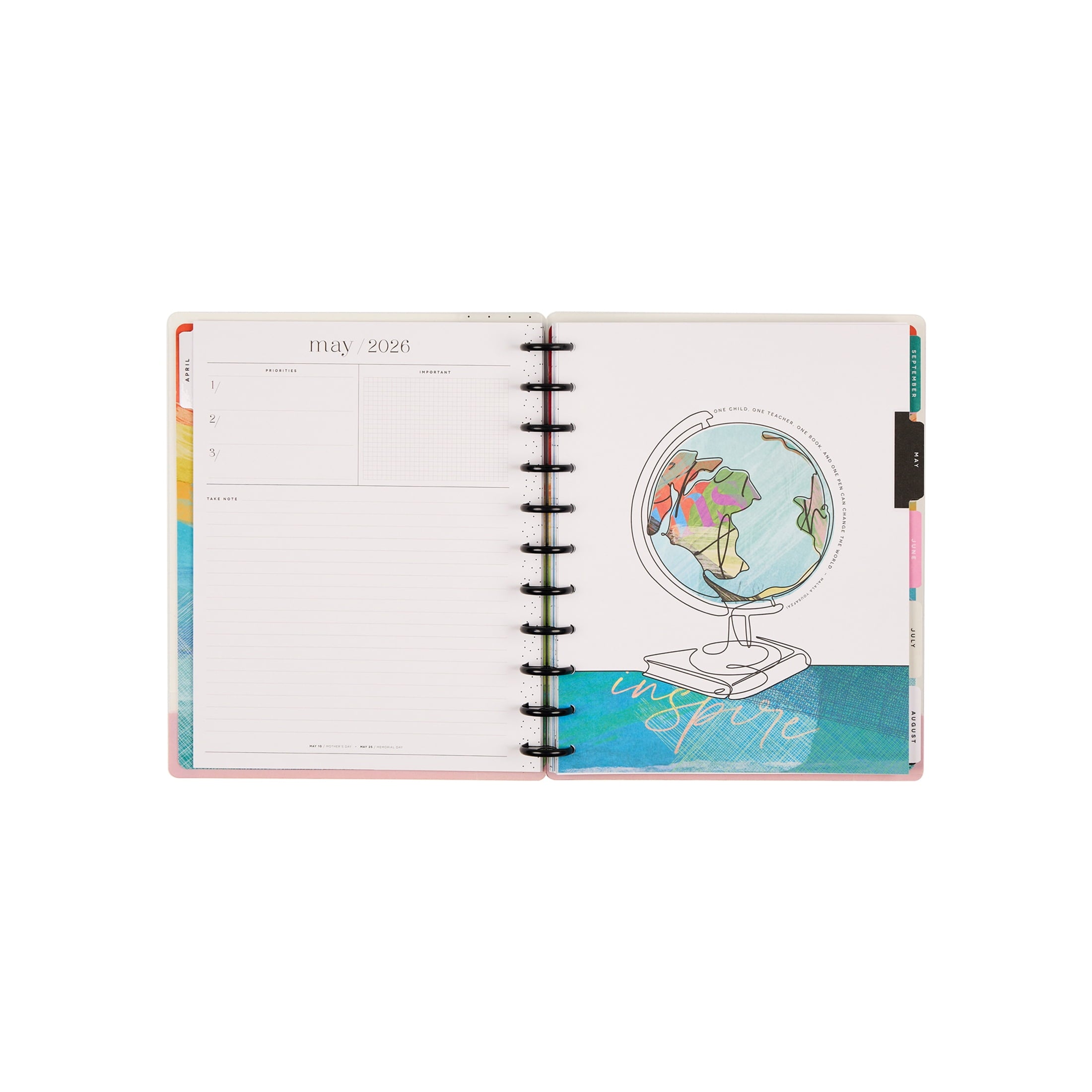 Happy Planner Monthly Weekly Big Planner (8.5 x 11)Learn & Inspire 15-Month April 2026-June 2027, disc bound system - Image 5