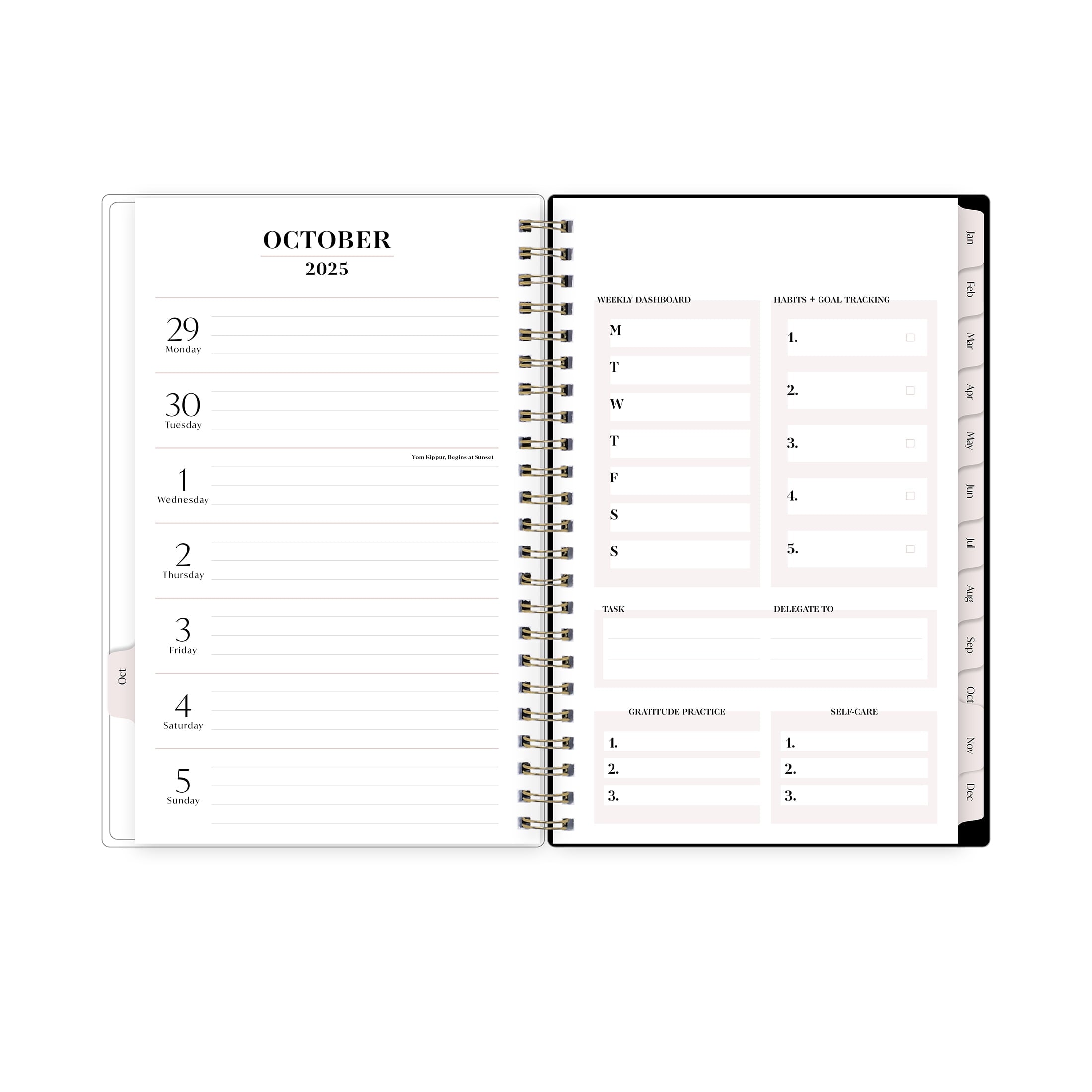 for Monthly Weekly Medium Planner (5" x 8") Maria Dark 15-Month October 2025 - December 2026 - Image 6