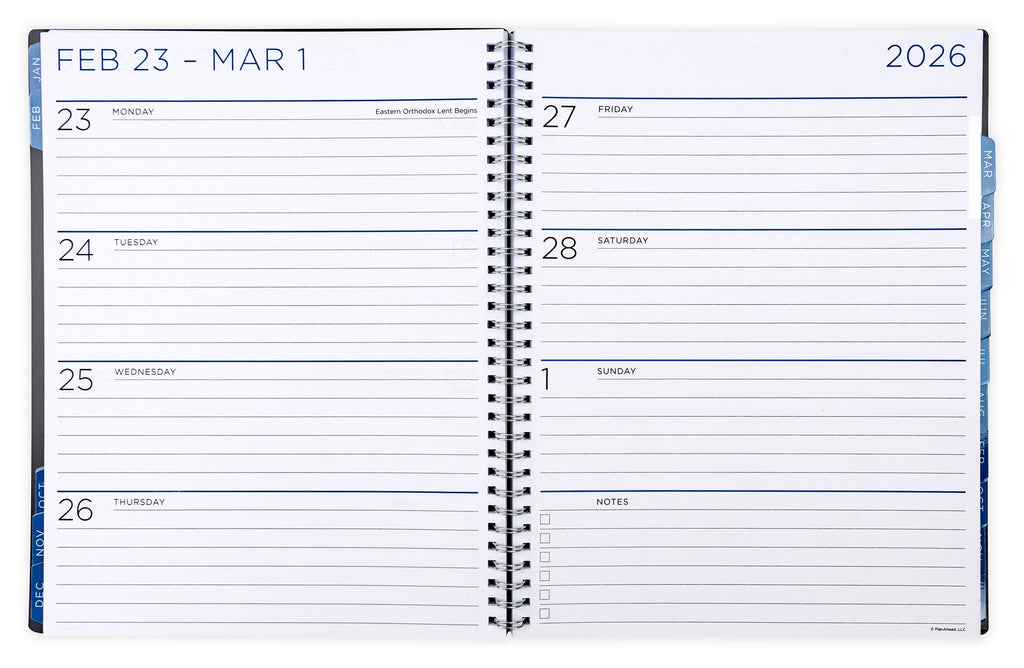 Monthly Weekly Planner Large (9" x 11") Black 15-Month, Oct 2025-Dec 2026 - Image 5