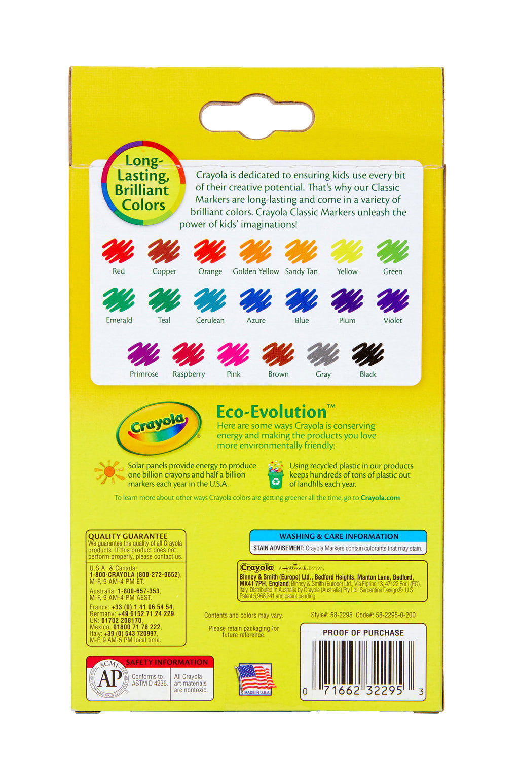 20 Ct Fine Line Classic Markers, Classroom Supplies for Teachers, Back to School Supplies for Kids - Image 3
