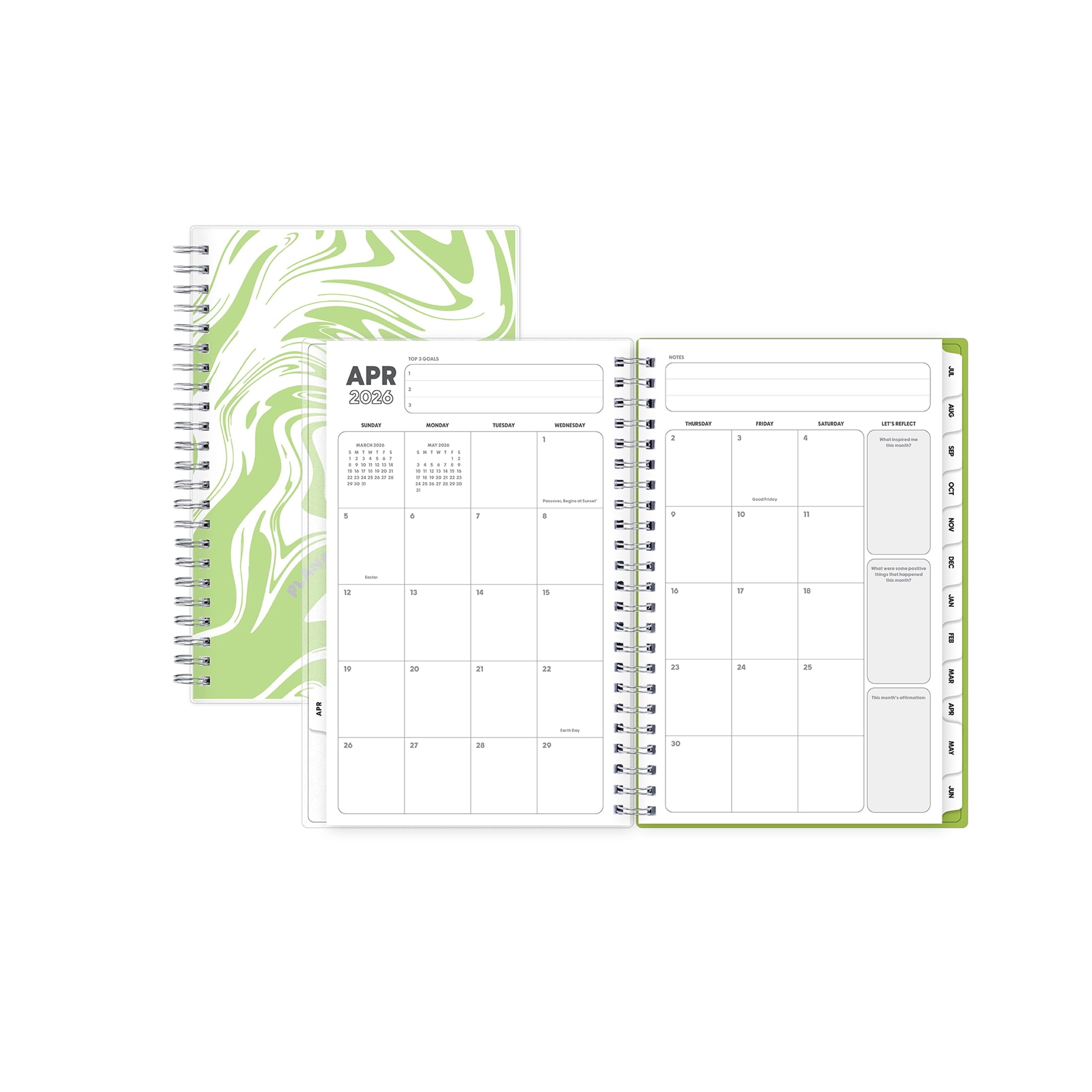 Gen Z Monthly Weekly Planner, 5" x 8", Slime 15-Month (April 2026 - June 2027) - Image 3