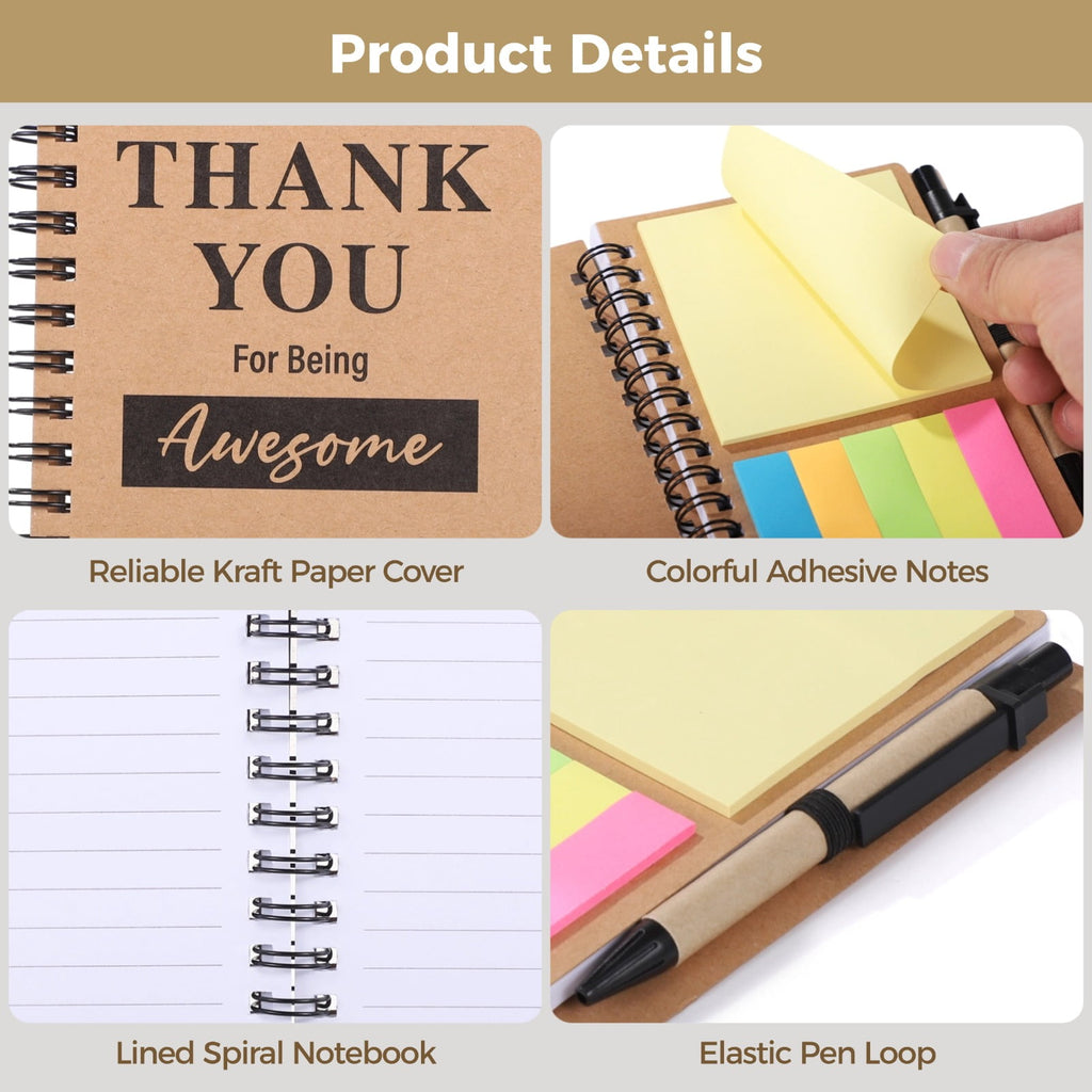 20-Pack Notebook Set with Sticky Notes & Pens,Inspirational Notepad Gift Box for Employees,Coworkers,Students,Appreci... - Image 4