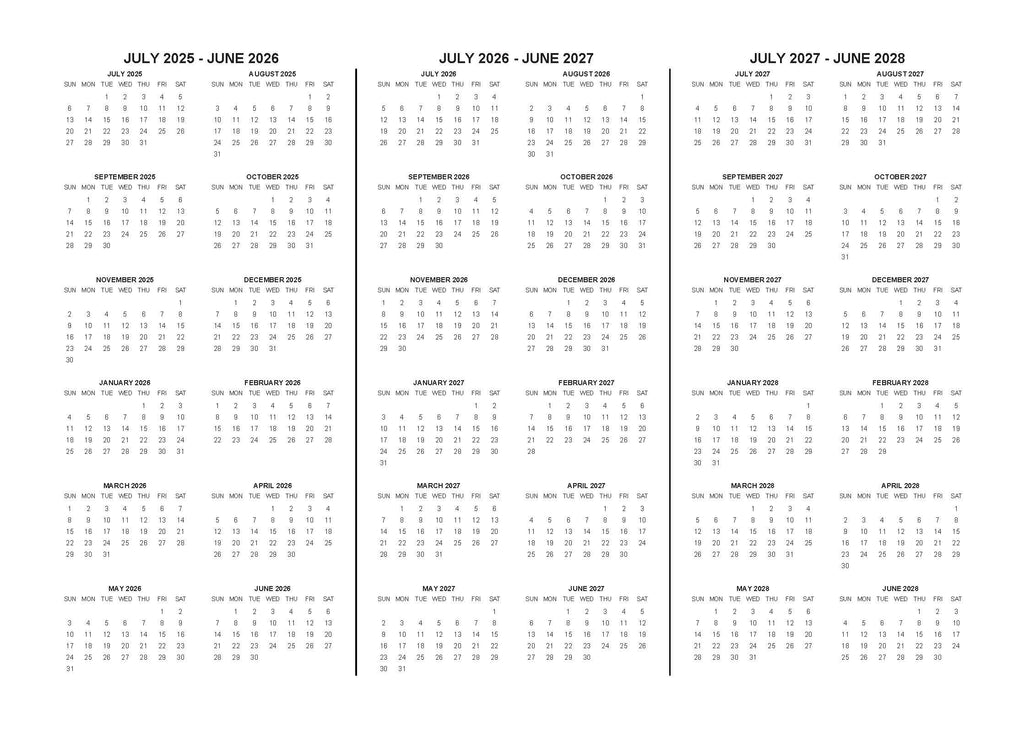 Kerixi 3 Year Calendar Planner Blue, 11 * 8.5'' JUL 2025 - JUN 2028 - Image 3