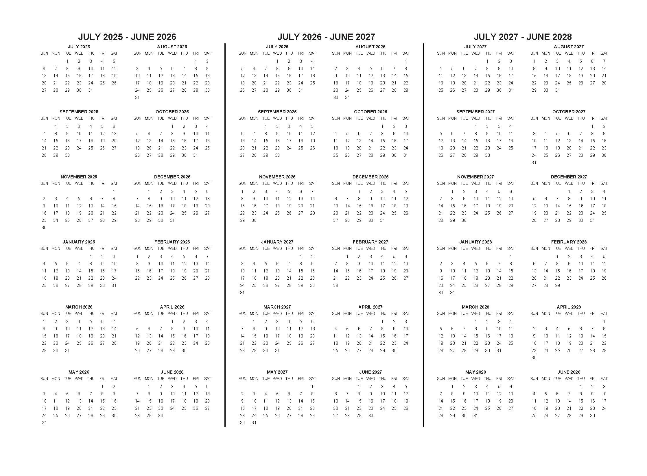 Kerixi 3 Year Calendar Planner Blue, 11 * 8.5'' JUL 2025 - JUN 2028 - Image 3