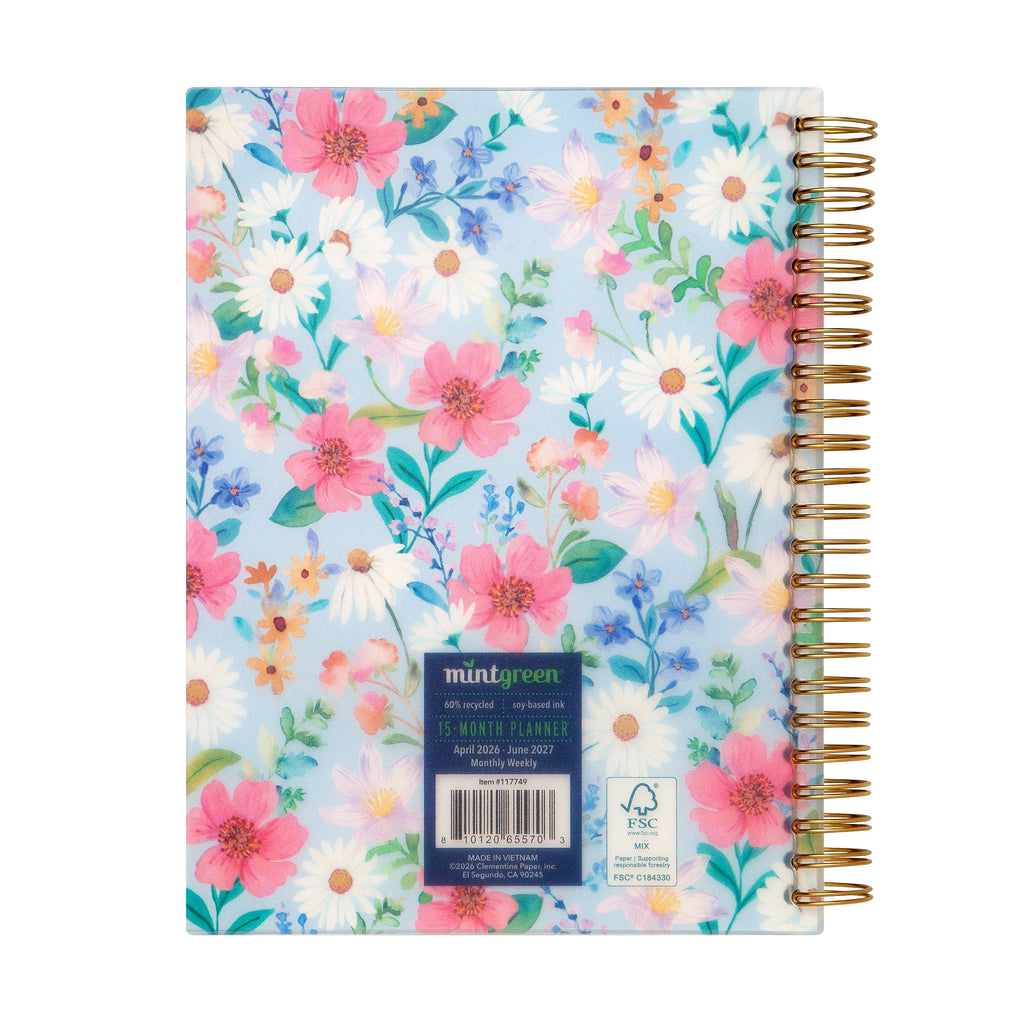 Mintgreen Weekly Planner, 6.25" x 8.25", Blue Religious, Poly Spiral Bound - Image 2