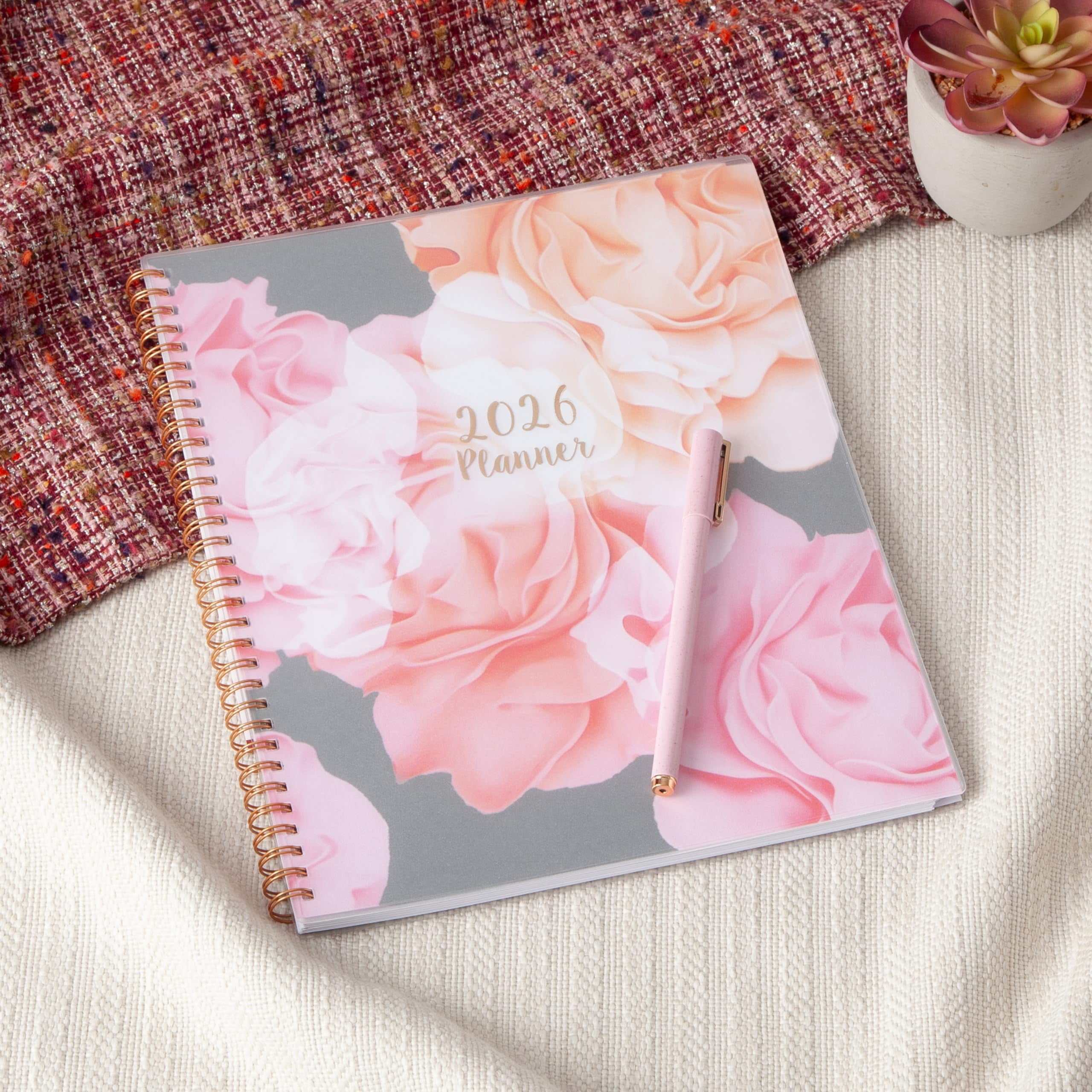 2026 Weekly and Monthly Planner Calendar, January 2026 - December 2026, 8.5" x 11", Flexible Cover, Laminated Tabs, D... - Image 2