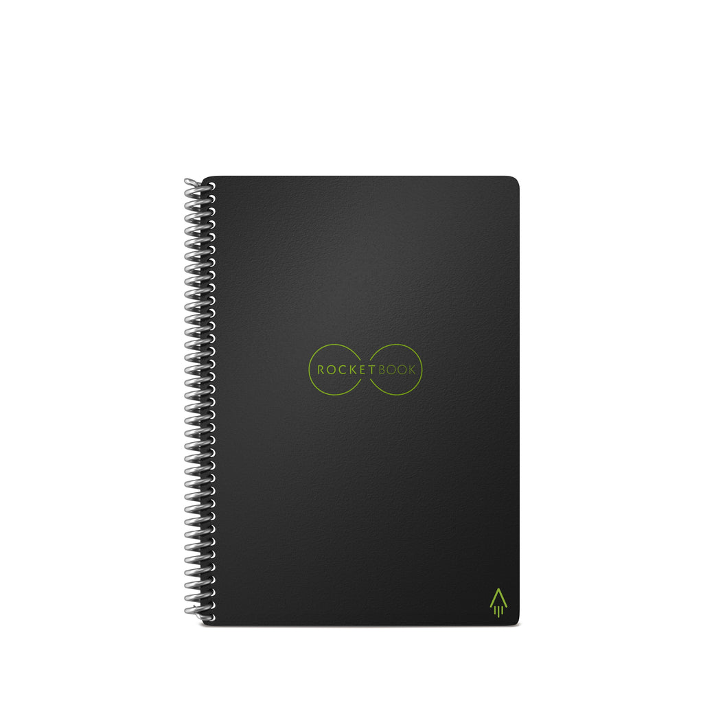Core Smart Reusable Spiral Notebook, Black, 6" x 8.8", Lined - Image 2