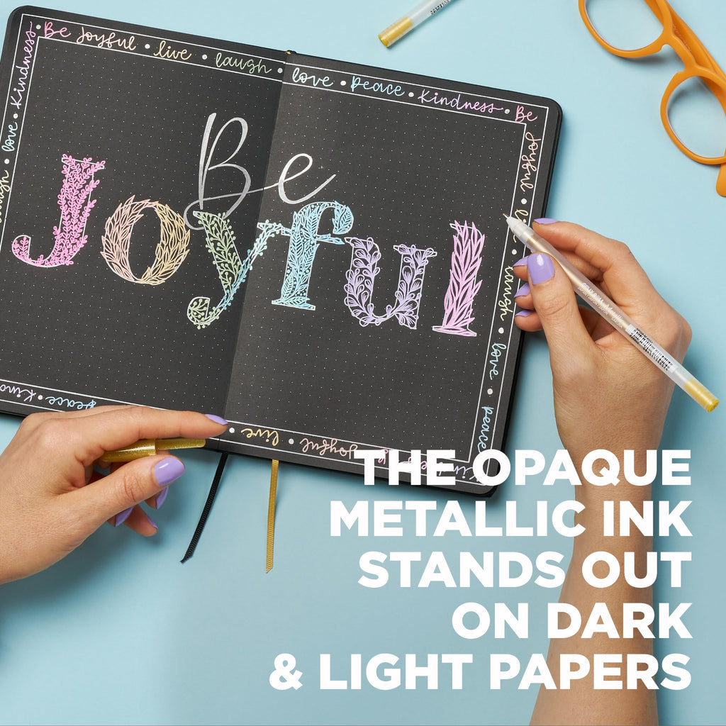 Gel Pens, Opaque Metallic Ink, Bold Pt 16 Color Set - Image 3