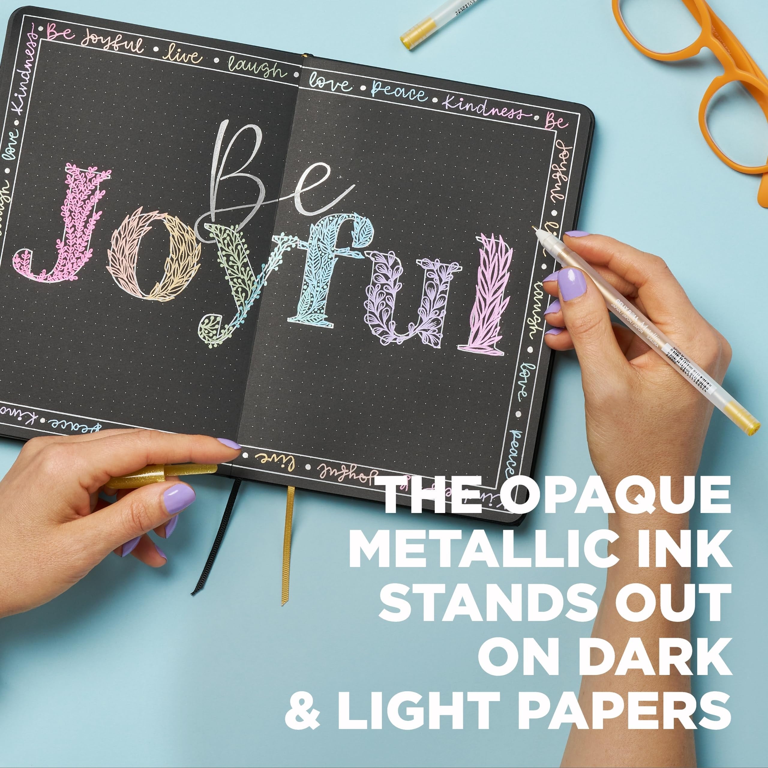 Gel Pens, Opaque Metallic Ink, Bold Pt 16 Color Set - Image 3