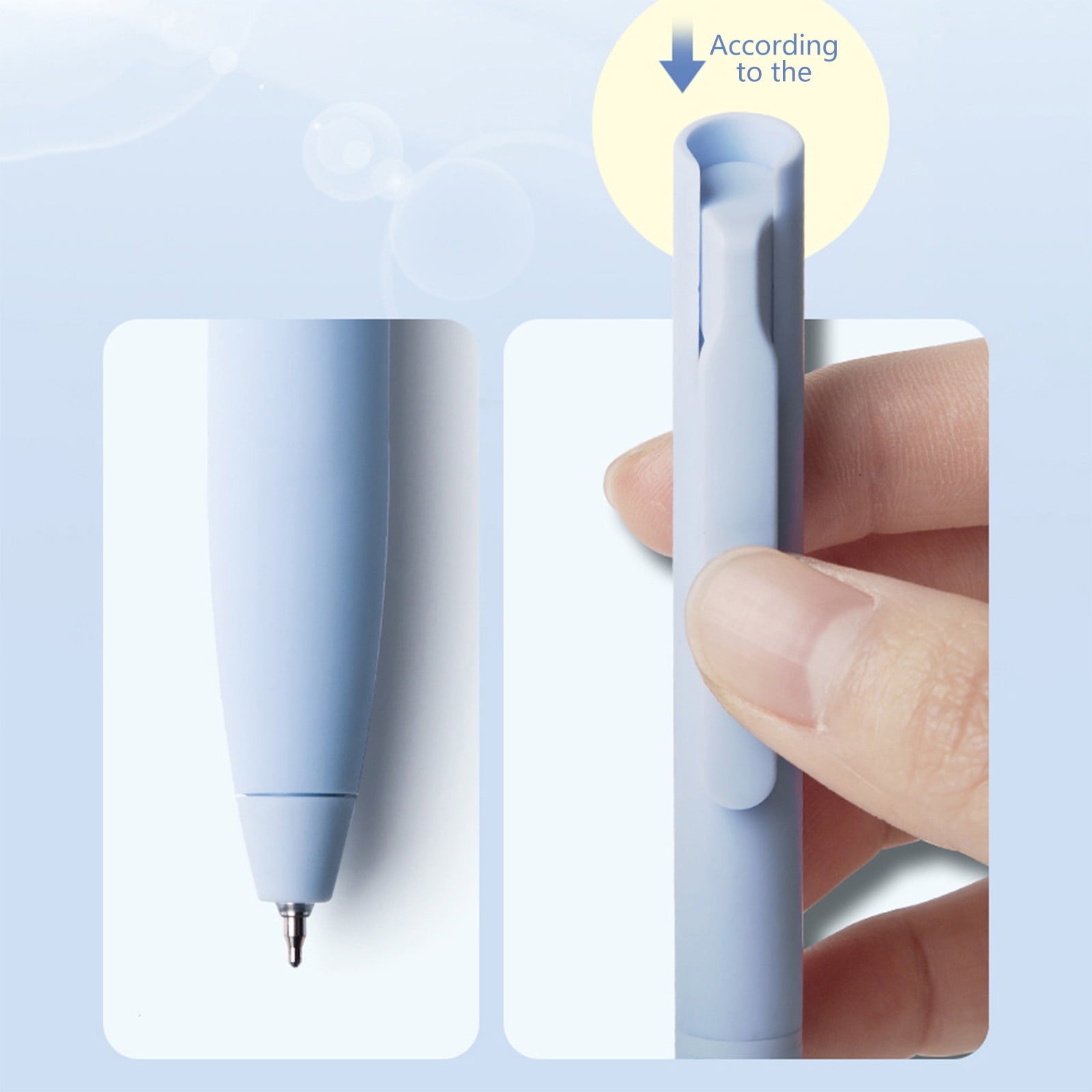 DAMAI 6 PCS Gel Pens Colored Ink,Retractable pointed 0.5MM Quick Drying Aesthetic Pen for Writing, Journaling, Note-Taking,Gifts for Women a - Image 6