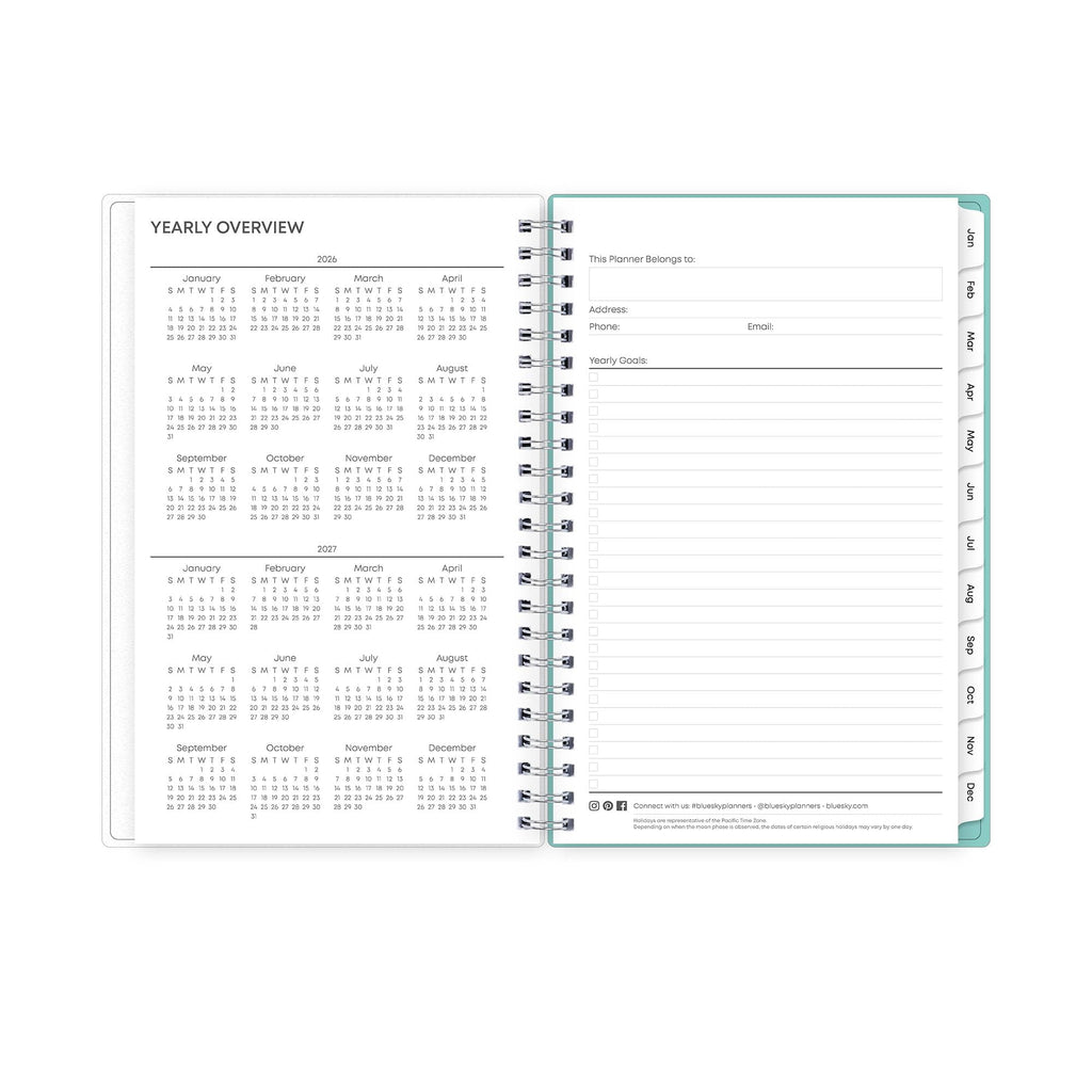 2026 Weekly and Monthly Planner Calendar, January 2026 - December 2026, 5" x 8", Flexible Frosted Cover, Laminated Ta... - Image 5