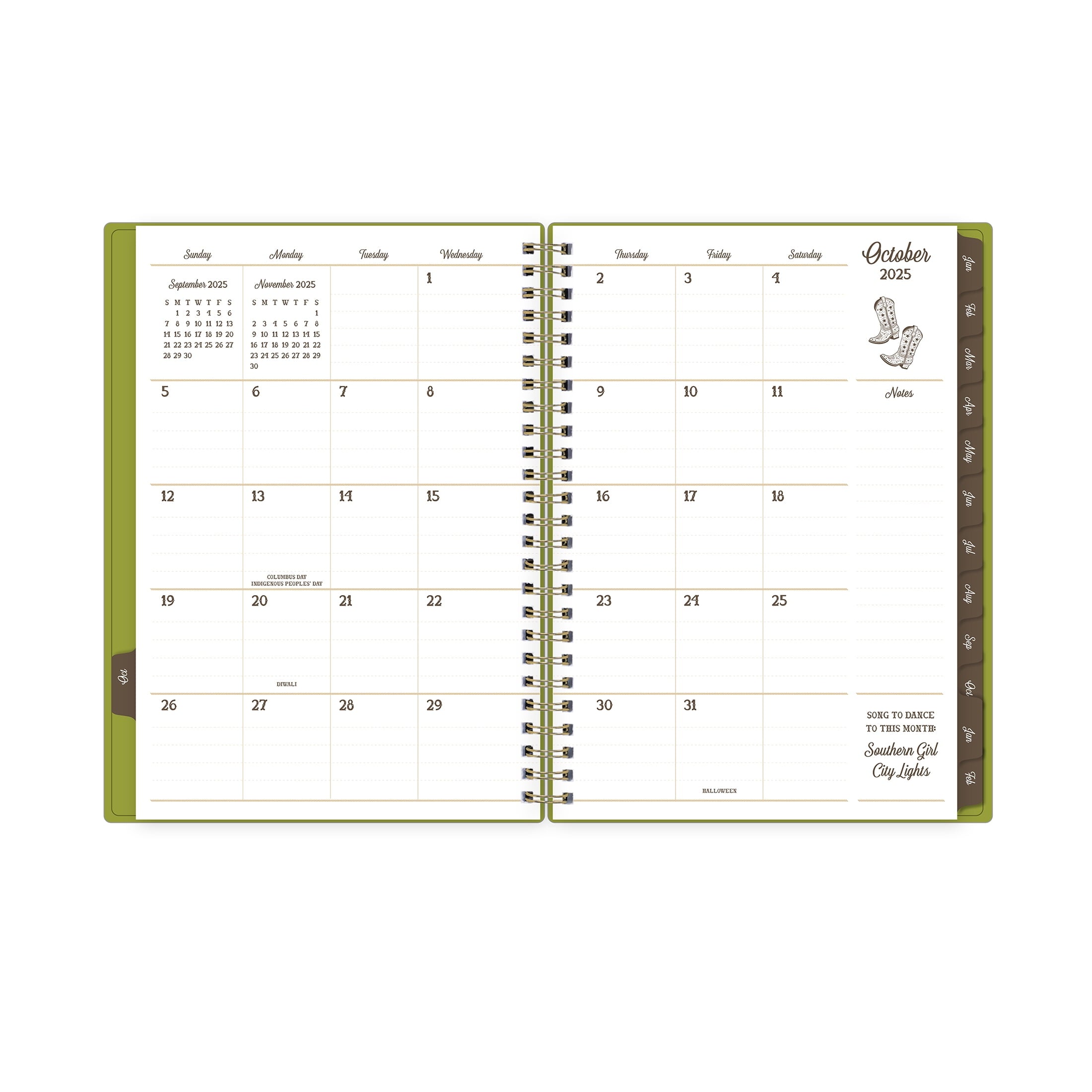 for Monthly Weekly Medium Planner (5.875" x 8.625") Limelight 15-Month October 2025 - December 2026 - Image 5