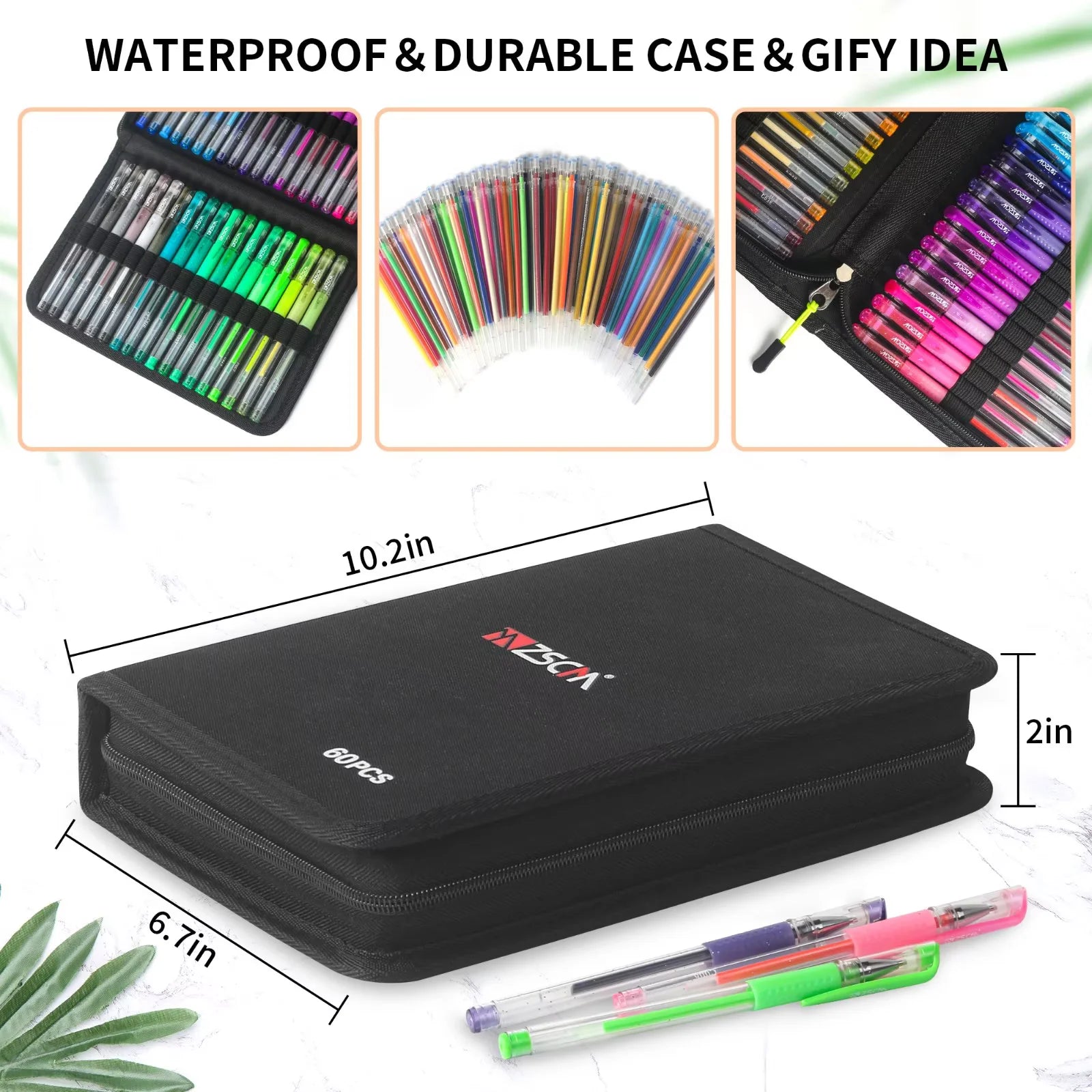 ZSCM Gel Pens for Adult Coloring Books, Ink Pens Set Include 60 Colors Gel Marker Pens, 60 Matching Color Refills for Drawing Scrapbooks Jou - Image 4