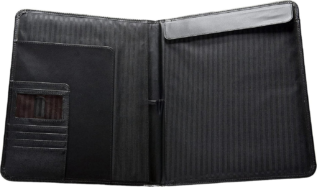 Leatherette Padfolio wh Wring Pad, Black, Pad-30 - Image 6