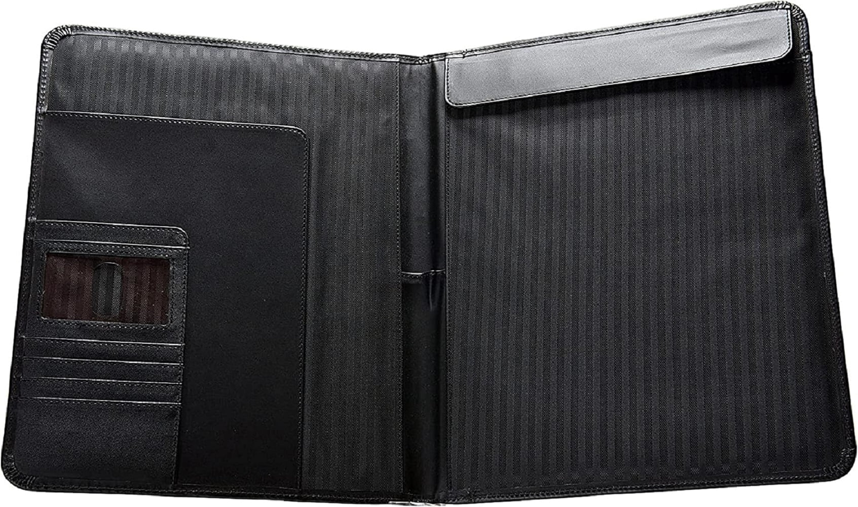 Leatherette Padfolio wh Wring Pad, Black, Pad-30 - Image 6