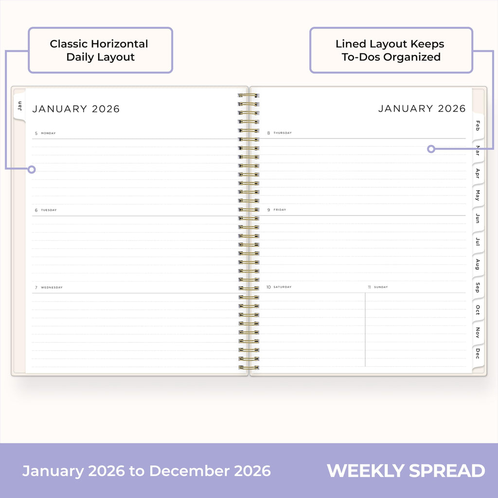 Blue Sky Ashley G 2026 Weekly and Monthly Planner Calendar, January 2026 - December 2026, 8.5" x 11", Flexible Cover, Wirebound, Laminated T - Image 3