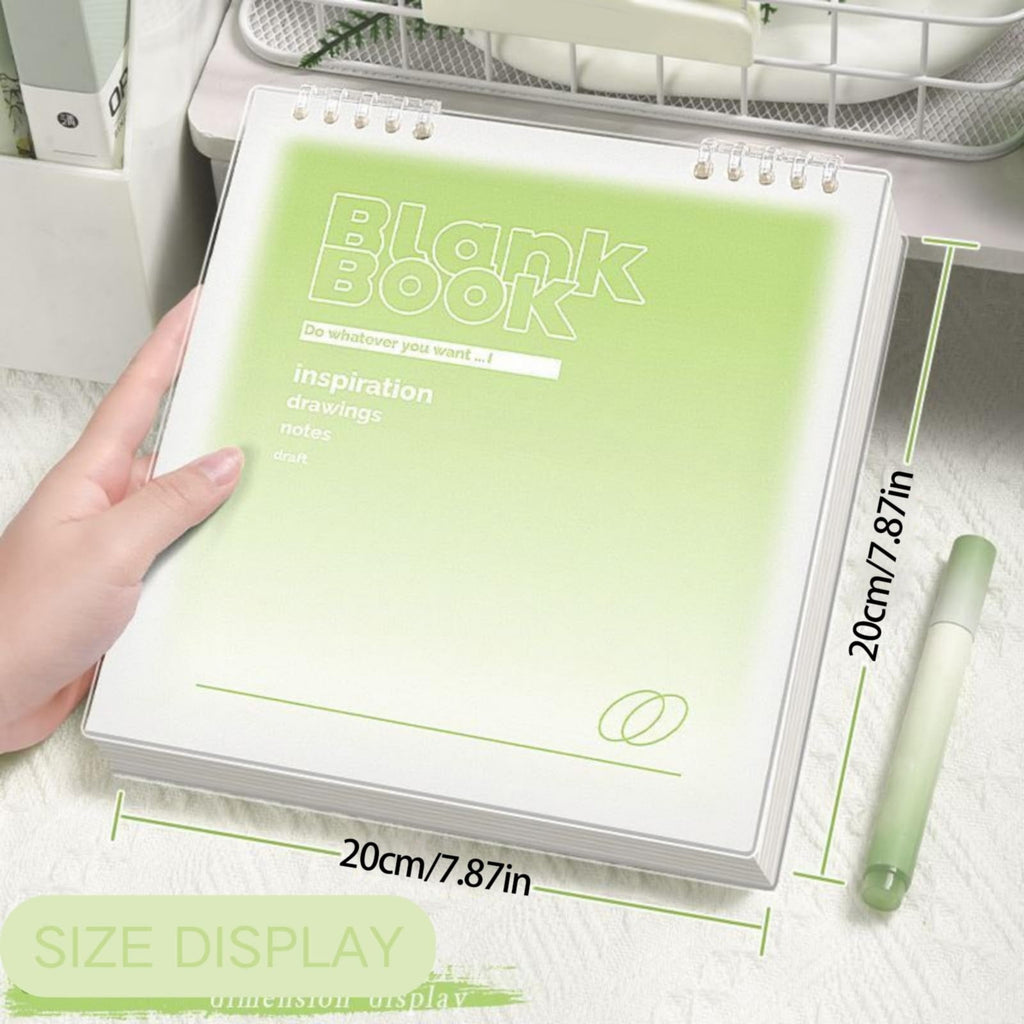 Spiral Notebooks,Discbound Spiral Notebook,7.87x7.87" Hardcover with Removable Pages, Modern Loose-Leaf Design for Customizable Office Note - Image 3