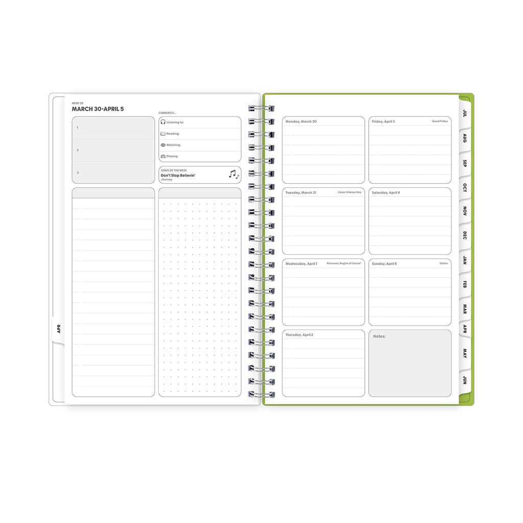 Gen Z Monthly Weekly Planner, 5" x 8", Slime 15-Month (April 2026 - June 2027) - Image 4