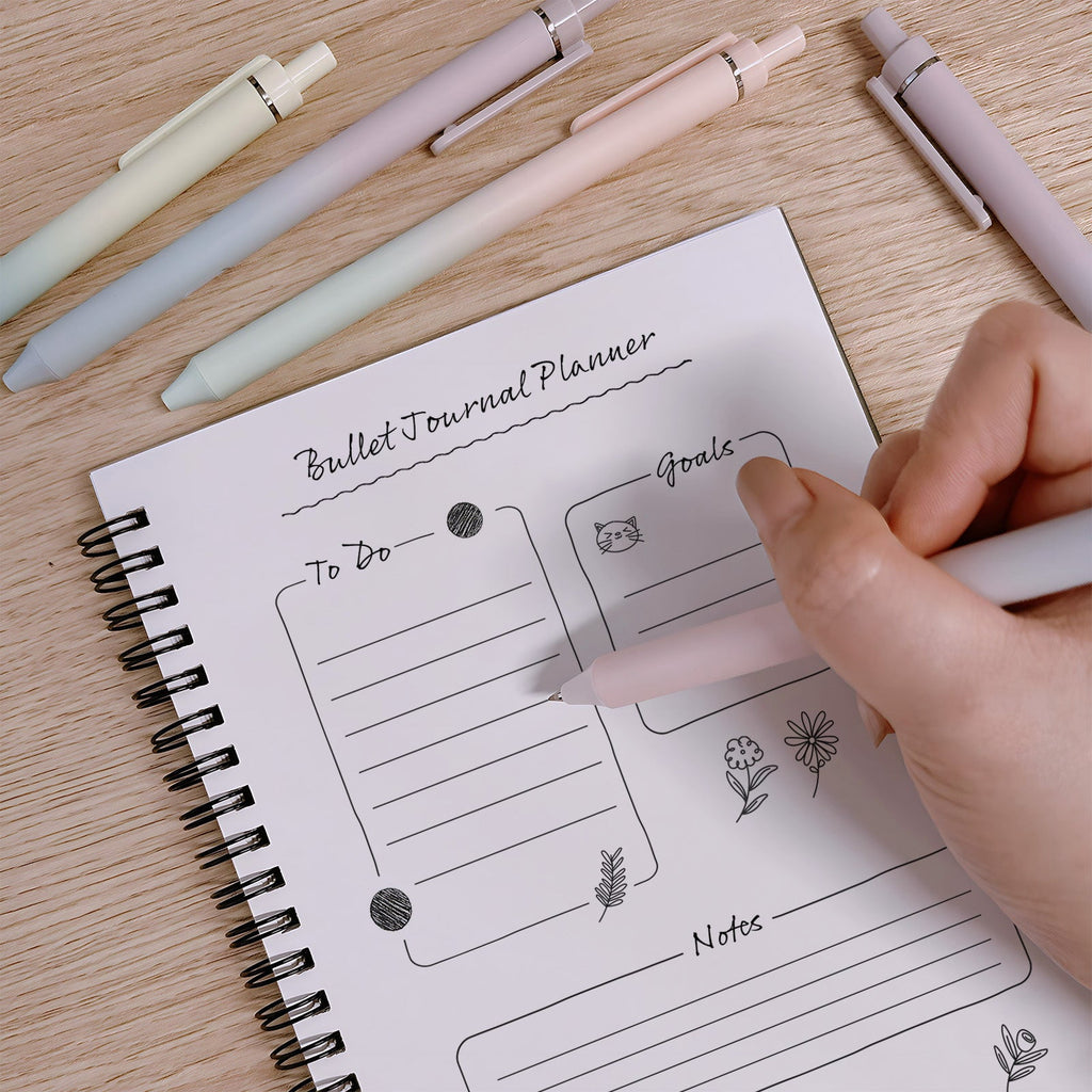 Whisper Fusion Silent Retractable Gel Pen Set (5 Pack), 0.5mm Fine Point Black Ink - Image 5