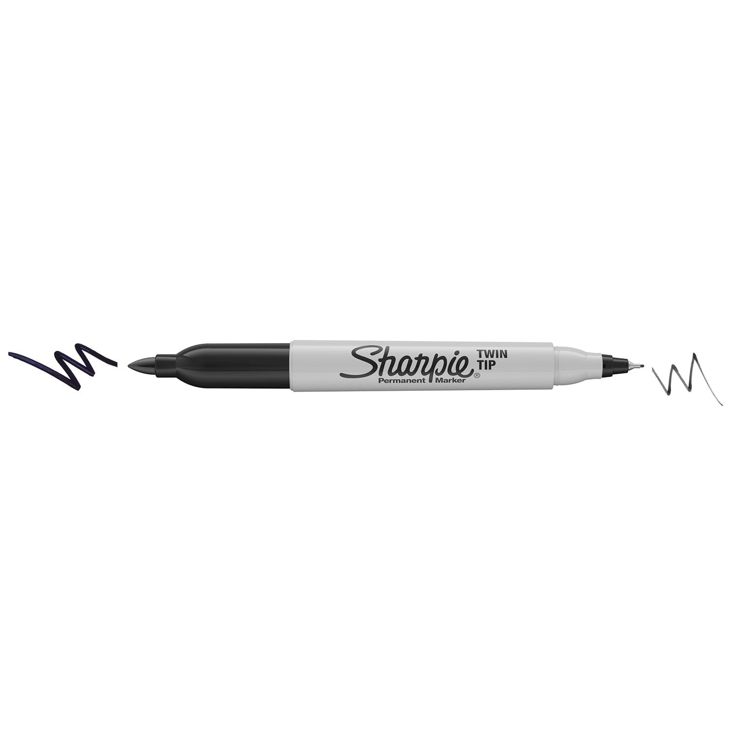 Sharpie Twin Tip Permanent Markers, Fine and Ultra Fine, Black, 2 Count - Image 5