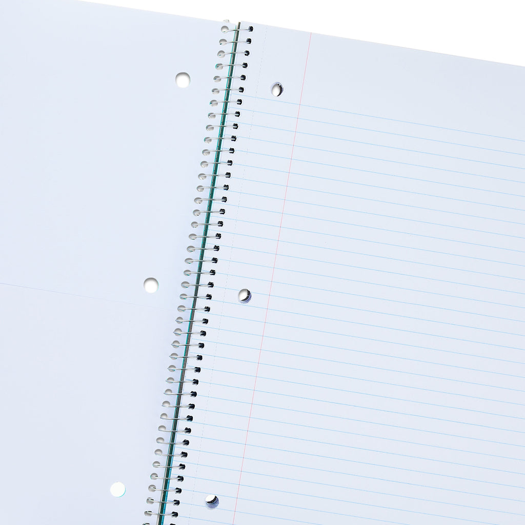 Poly 1-Subject Notebook with Inside Pockets, 9" x 11", Teal, 100 Heavyweight Sheets - Image 4
