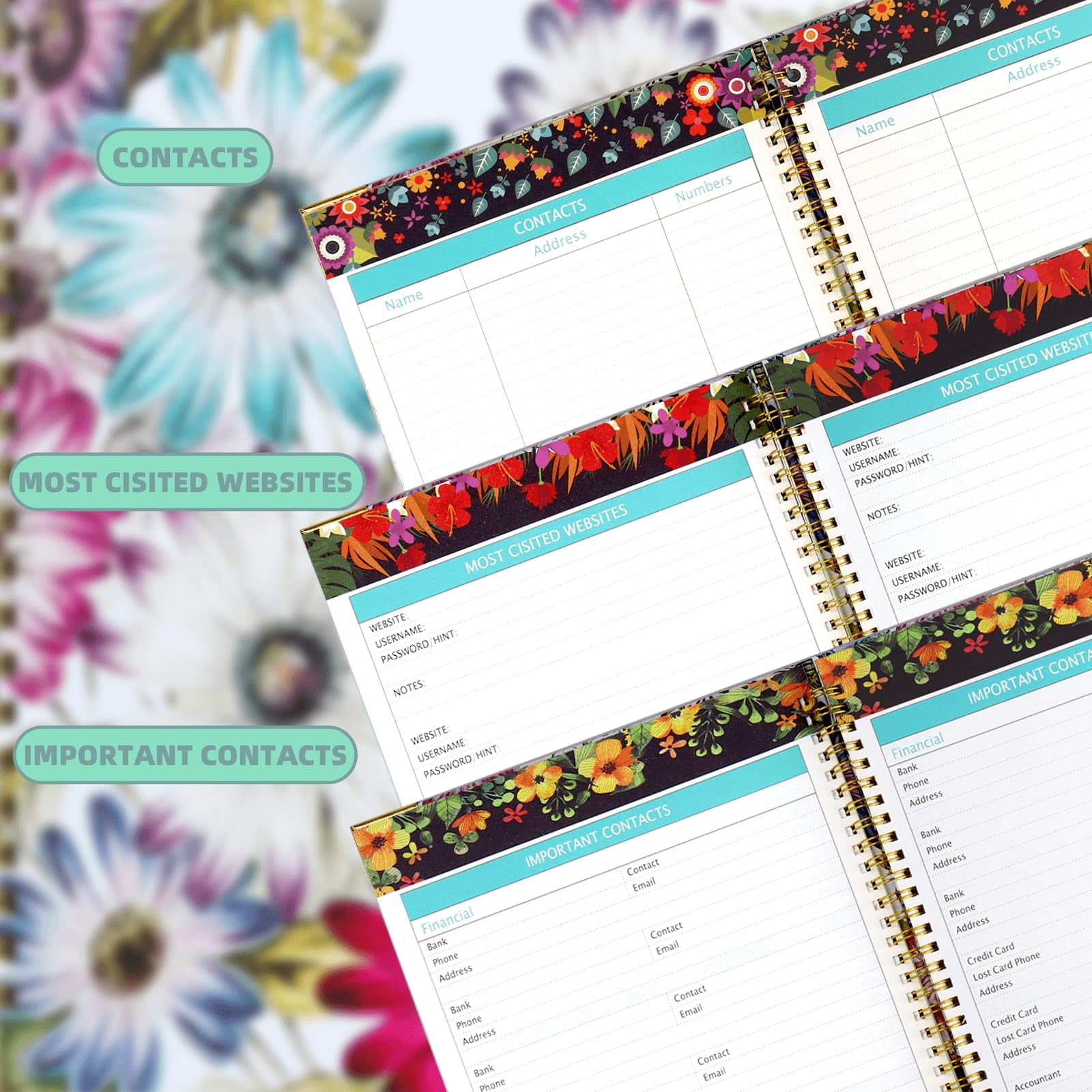 2026-2028 Monthly Planner, Large 3 YearCalendar for 2026,2027,2028 with MonthlyViews, Colorful Tabs, Notes Pages & In... - Image 3