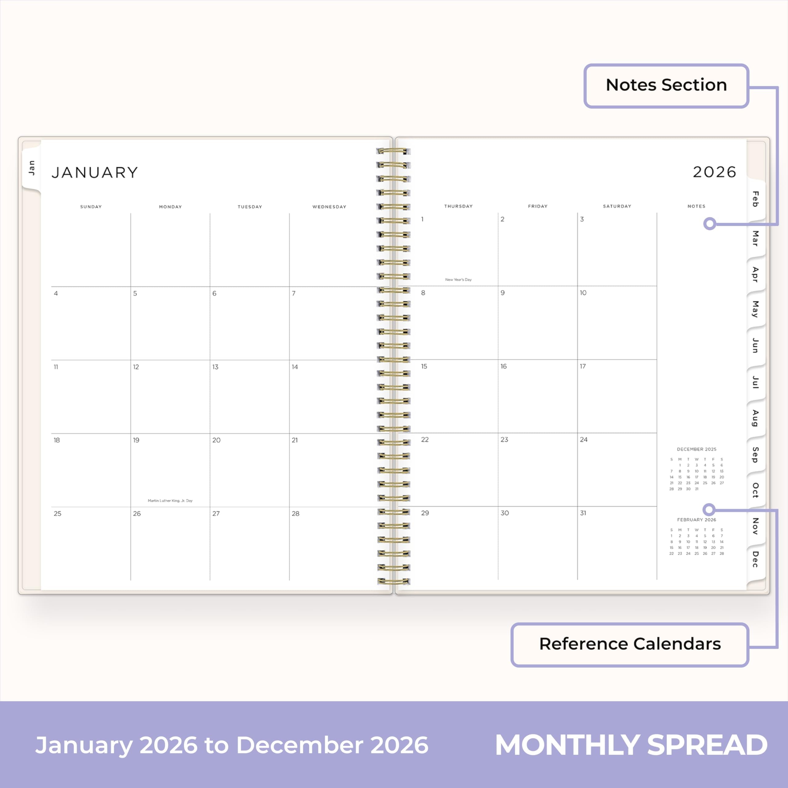 Blue Sky Ashley G 2026 Weekly and Monthly Planner Calendar, January 2026 - December 2026, 8.5" x 11", Flexible Cover, Wirebound, Laminated T - Image 4