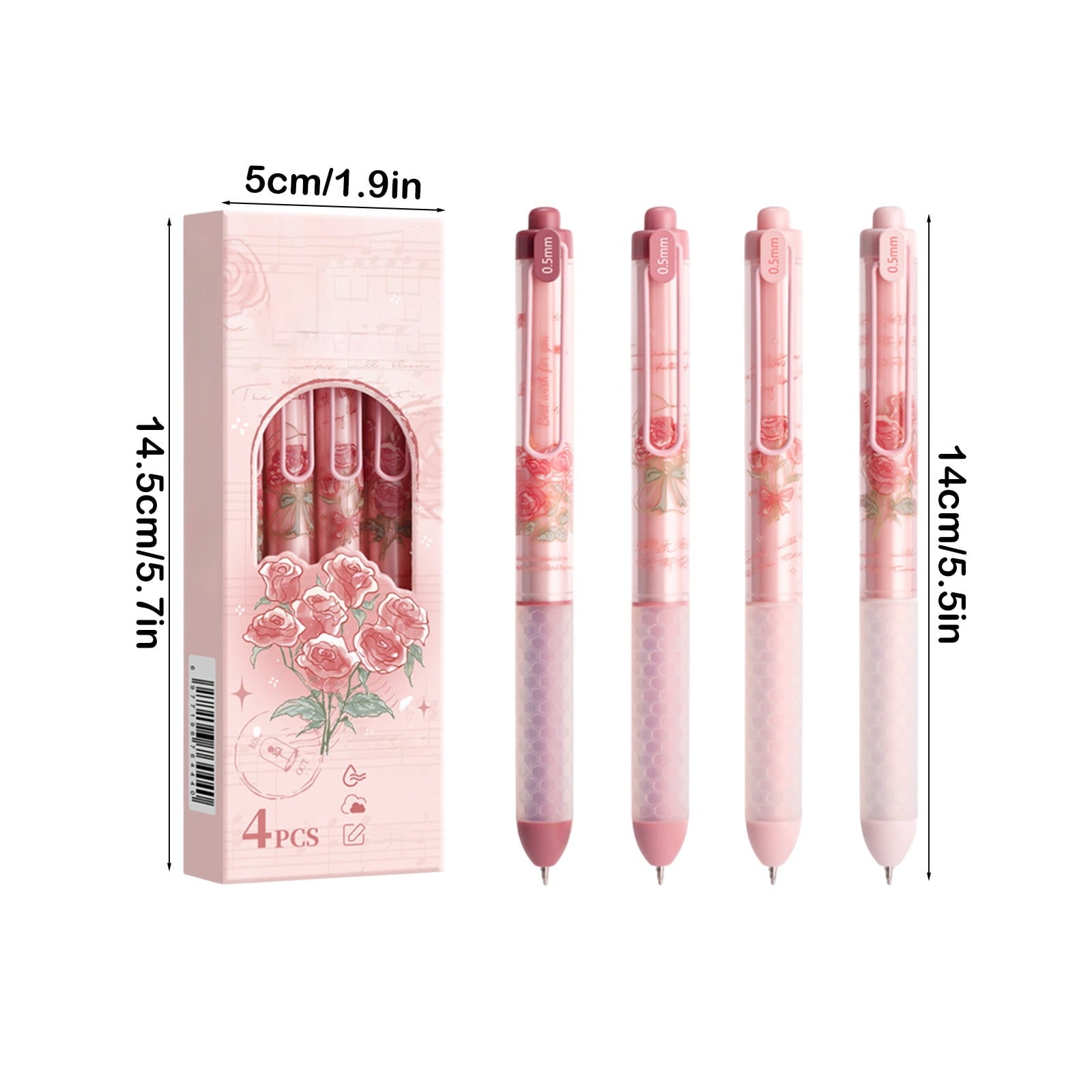 Set - Coffee Rose Cream Fragrance ST Precision Tip 0.5mm Exam Writing Tool Ergonomic Grip Office Office Supplies 4-Pa... - Image 3