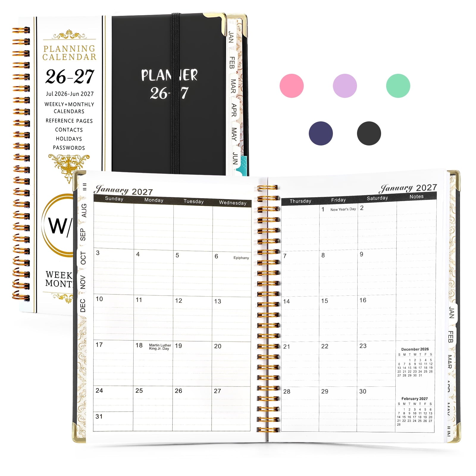 2026-2027 Academic Year Planner Calendar Notebook (JUL.2026-JUN.2027,6.3"x8.5")Daily Weekly Monthly Agenda Planner fo...