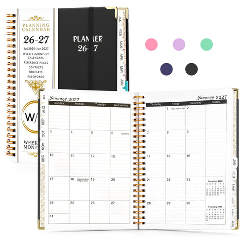 2026-2027 Academic Year Planner Calendar Notebook (JUL.2026-JUN.2027,6.3"x8.5")Daily Weekly Monthly Agenda Planner fo...