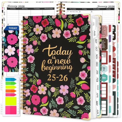 2026-2027 Planner Calendar Notebook (JUL.2026-JUN.2027,6.3"x8.5")Daily Weekly Monthly Agenda Planner for Women Men