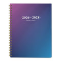 2026-2028 , 8.5x11": 24 Months (July. 2026 - June. 2028), Large Daily Blocks,Blue & Purple